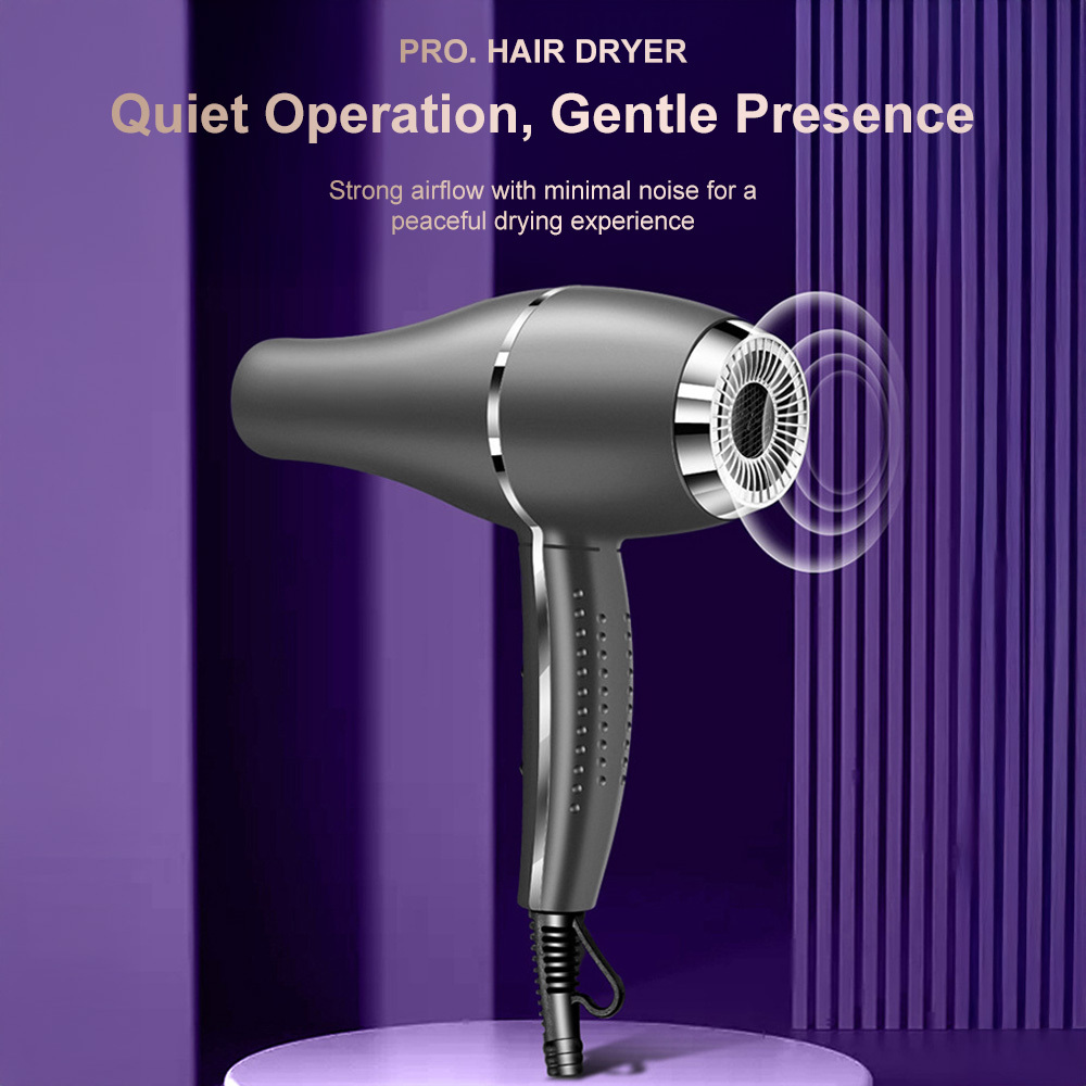 Image of Hair Dryer, Professional Blow Dryer Hair, 2200w Powerful Fast Drying Hairdryer Blowdryer With Air Concentrator, Ideal For Families, Students, And Professional Hair Salons