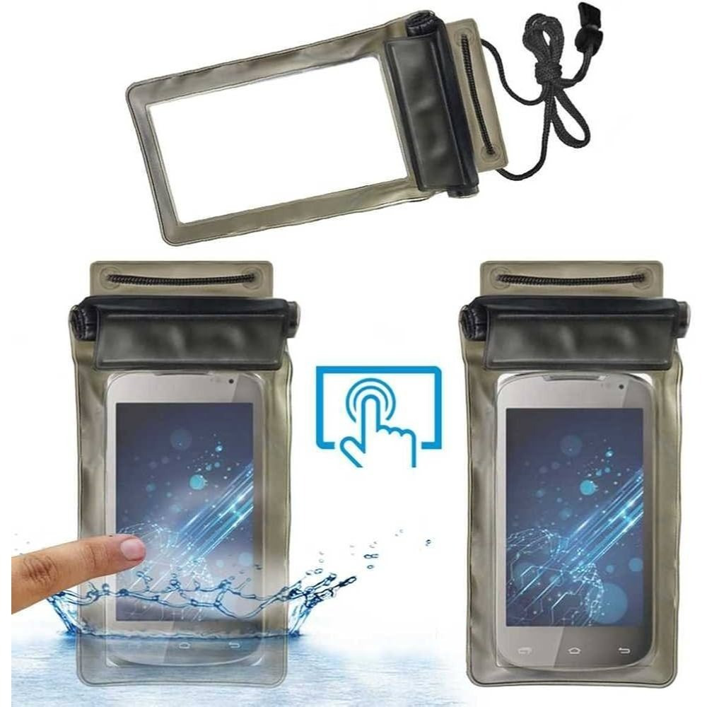 TEMU 1 pz Sacca per telefono a combinazione ispessita con chiusura di "Travel Season", protegge i telefoni fino .32 cm, adatta per , surf, gite ,