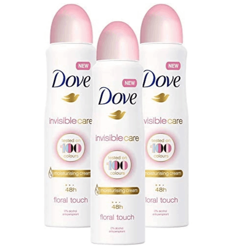 TEMU Anti-perspirant Aerosol Pack Of 3 With ¼ Moisturising Cream Deodorant That Leaves No White Marks 250 Ml