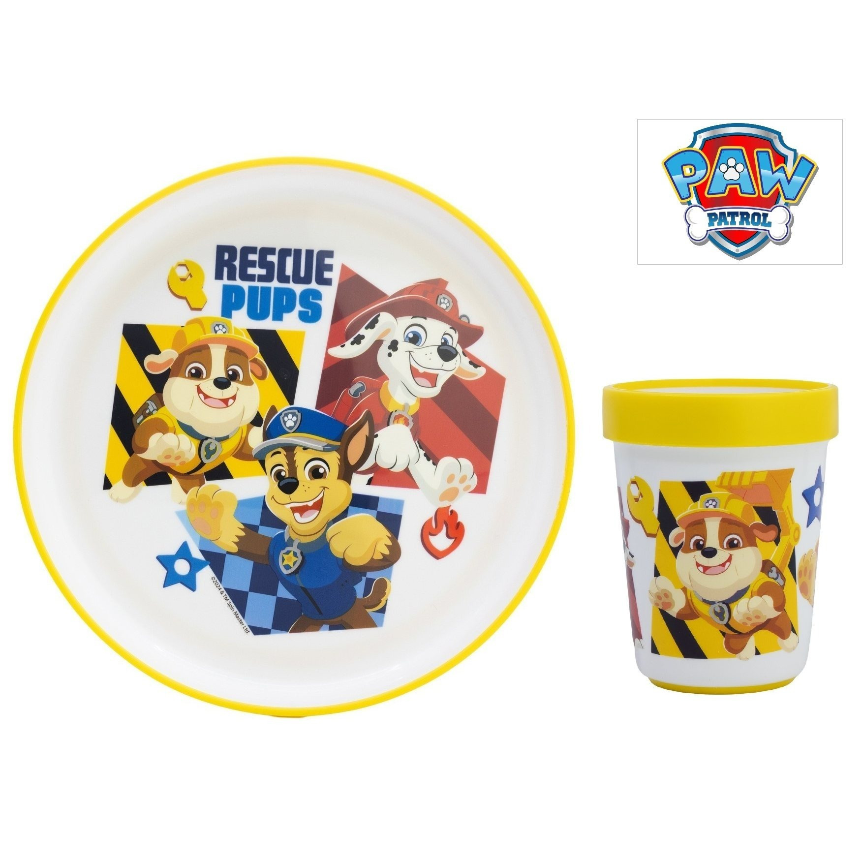 TEMU Ensemble de vaisselle comprenant 2 pièces : assiette et tasse pour enfants avec base antidérapante