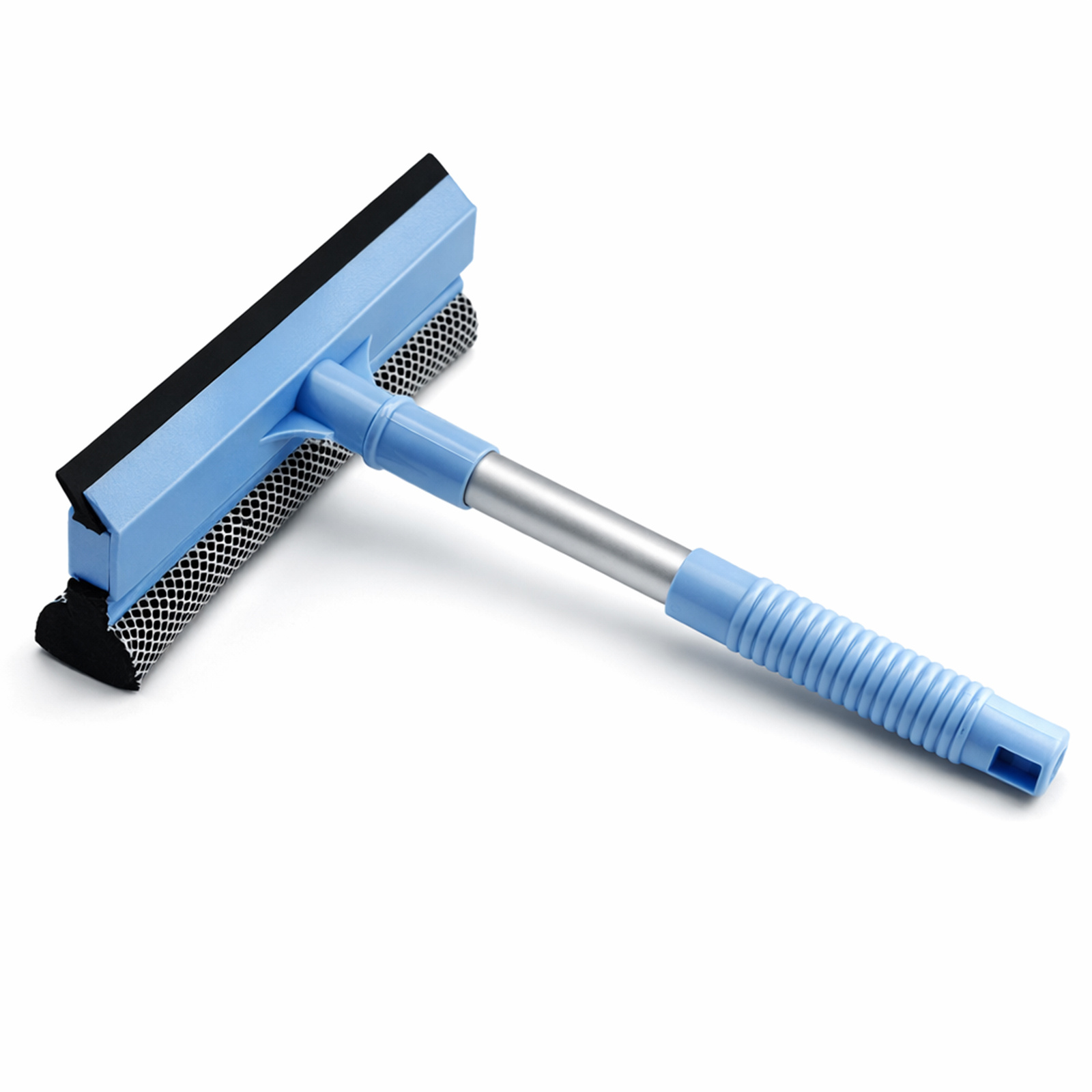 TEMU Limpiador de Cristales con Esponja de Densidad y Rasqueta de Silicona – Cabezal Giratorio, Antirayaduras, Ideal para Coche y Hogar