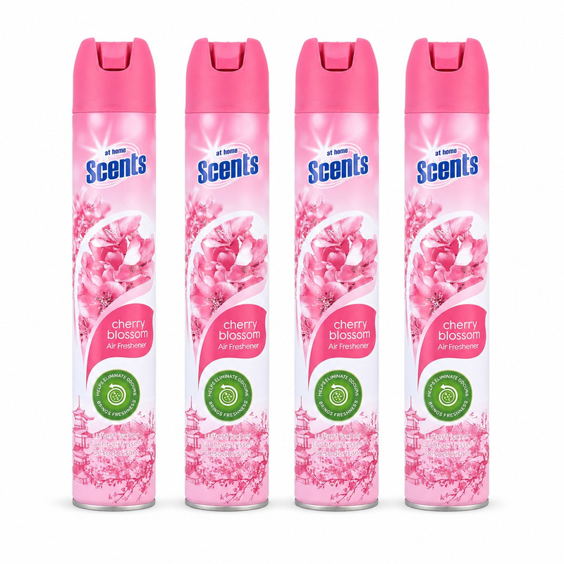 Air Freshener Cherry | 4pcs Set (4x 400ml) | Freshness | For All Rooms | Delicate Cherry Scent