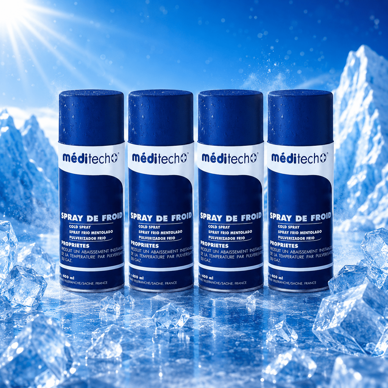 TEMU bombes de froid à l'arnica lot de 4 pieces 400ml en spray pour calmer la douleur
