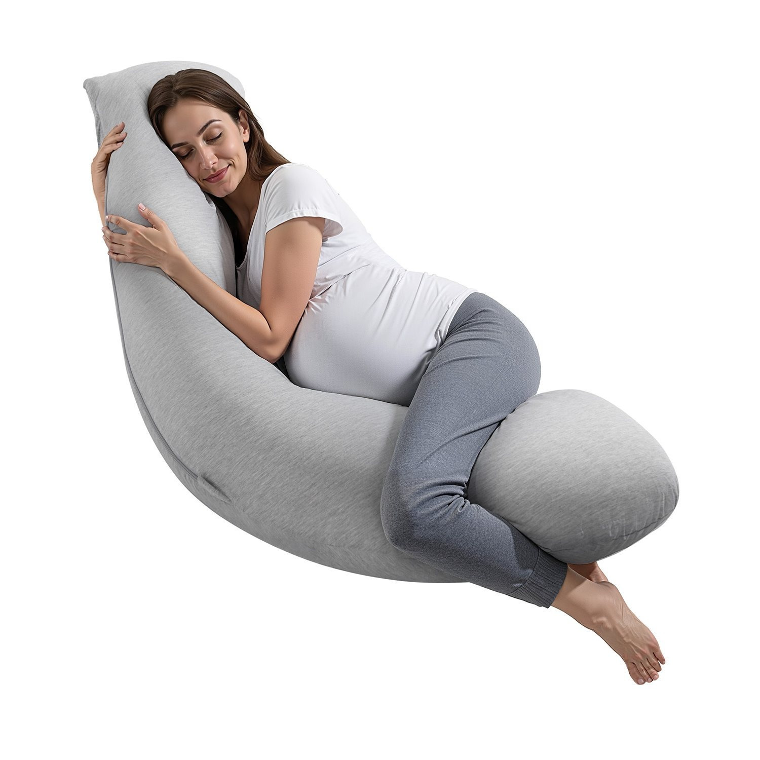 TEMU VEVOR Almohadas de Embarazo para Dormir de , Almohada de Maternidad de L para Mujeres Embarazadas, Almohada Corporal de Embarazo y Transpirable