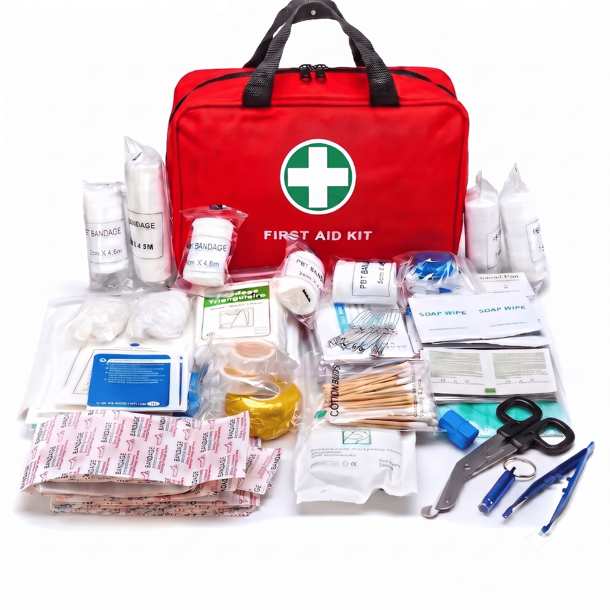 Image of 210pcs Portable Kit Bag – Compact Emergency Medical Supply Set For Office Use, Outdoor Hiking, And Vehicle Safety Emergencies