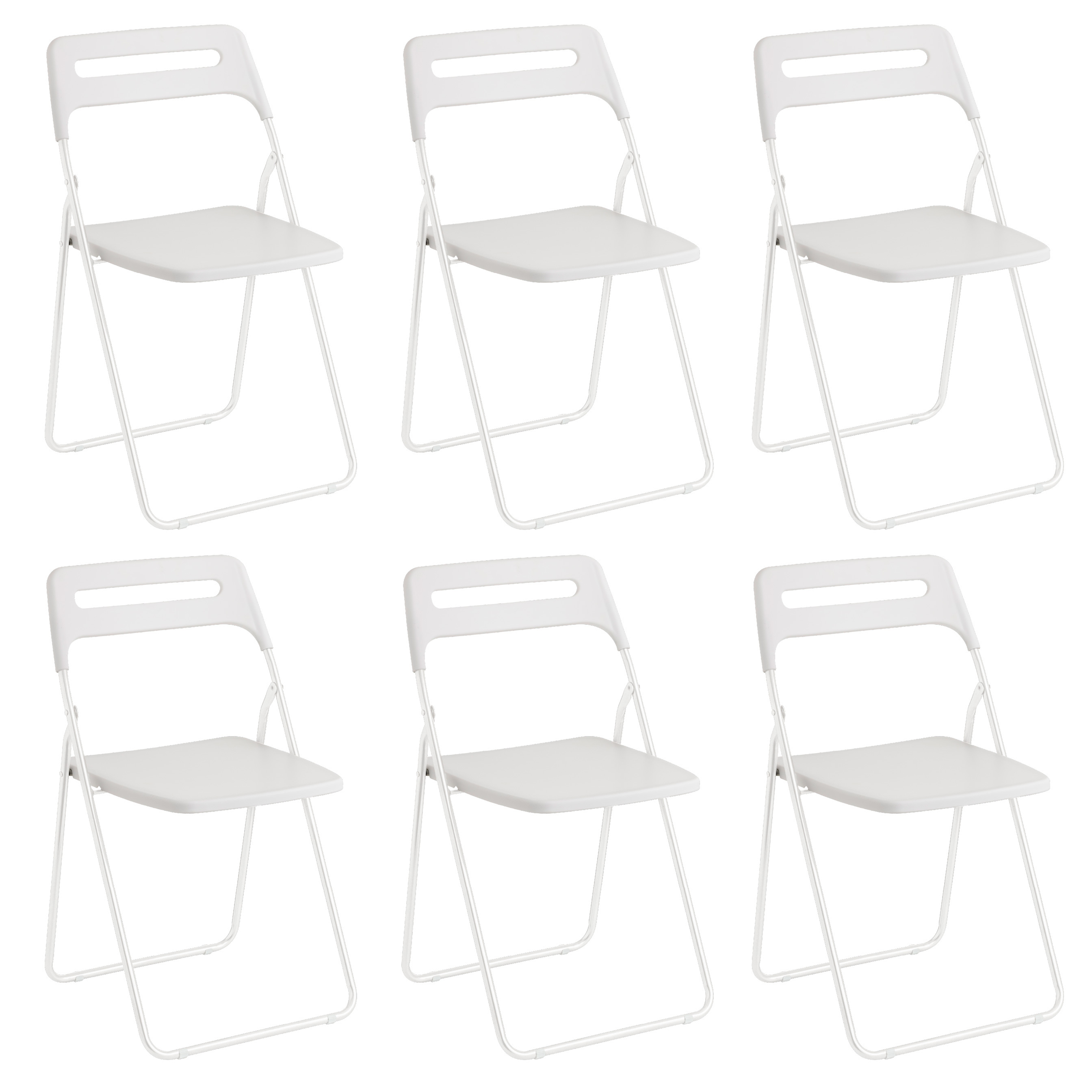 TEMU Baroni Chaises Pliantes Économisant , Chaises de Salle à Manger pour Intérieur et Extérieur avec Cadre en Acier, 42x38x78 cm, Ensemble de 6