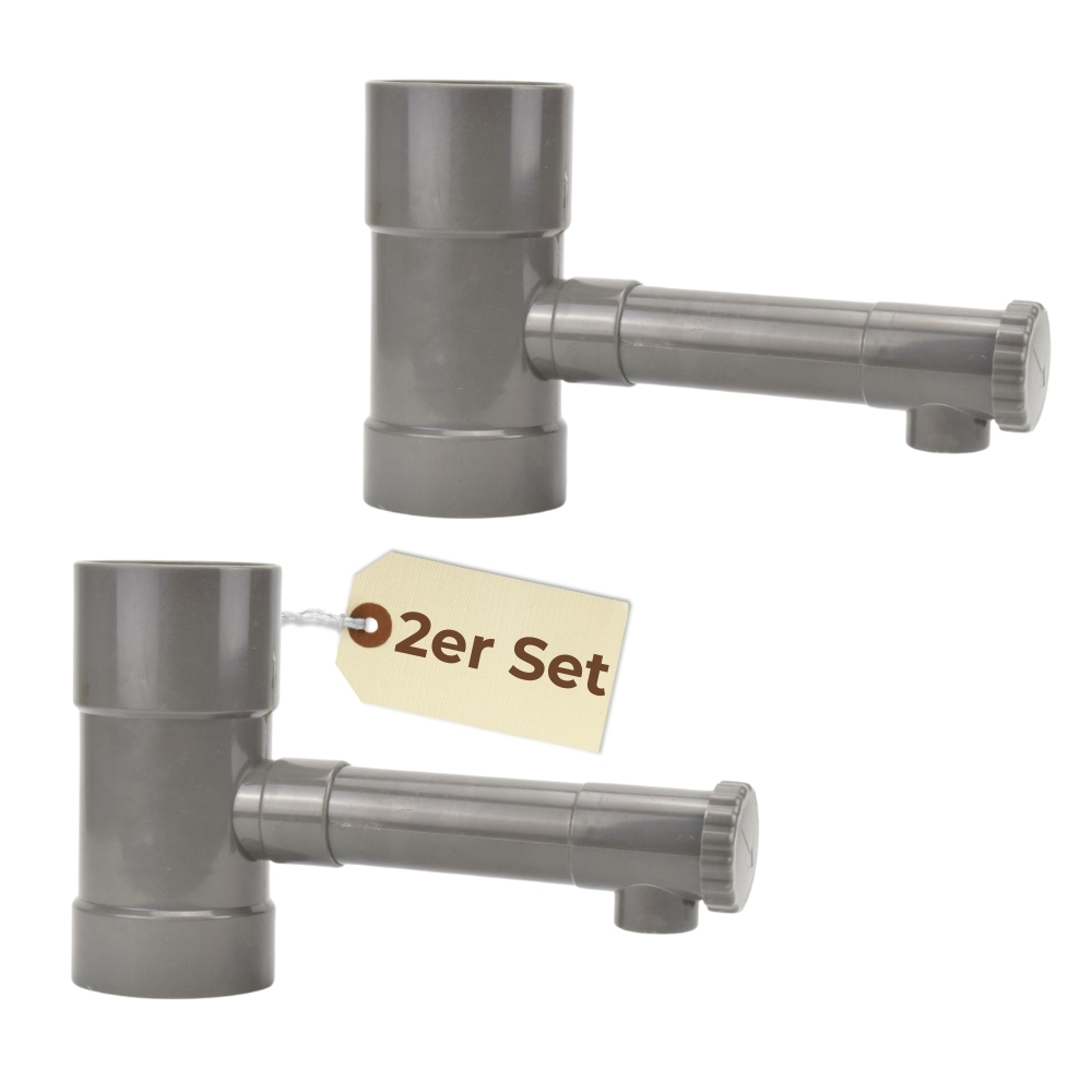 2-piece Set Rain Gutter Diverter Downpipe Bender With Tap, Rainwater Collector, Downpipe, Gutter Drain, Rain Catcher, 100 Mm