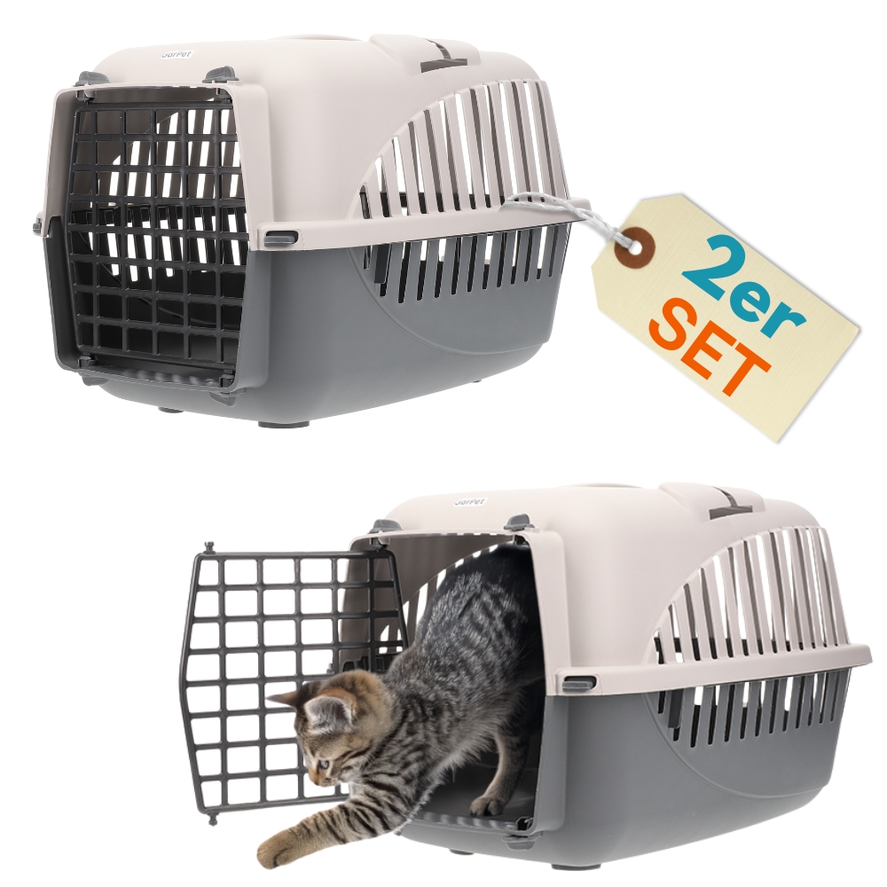 TEMU 2er Set Hundebox Auto Rückbank Transportbox Katze Katzentransportbox Transportbox Kaninchen Katzenkorb Transport Hundetransportbox Grau