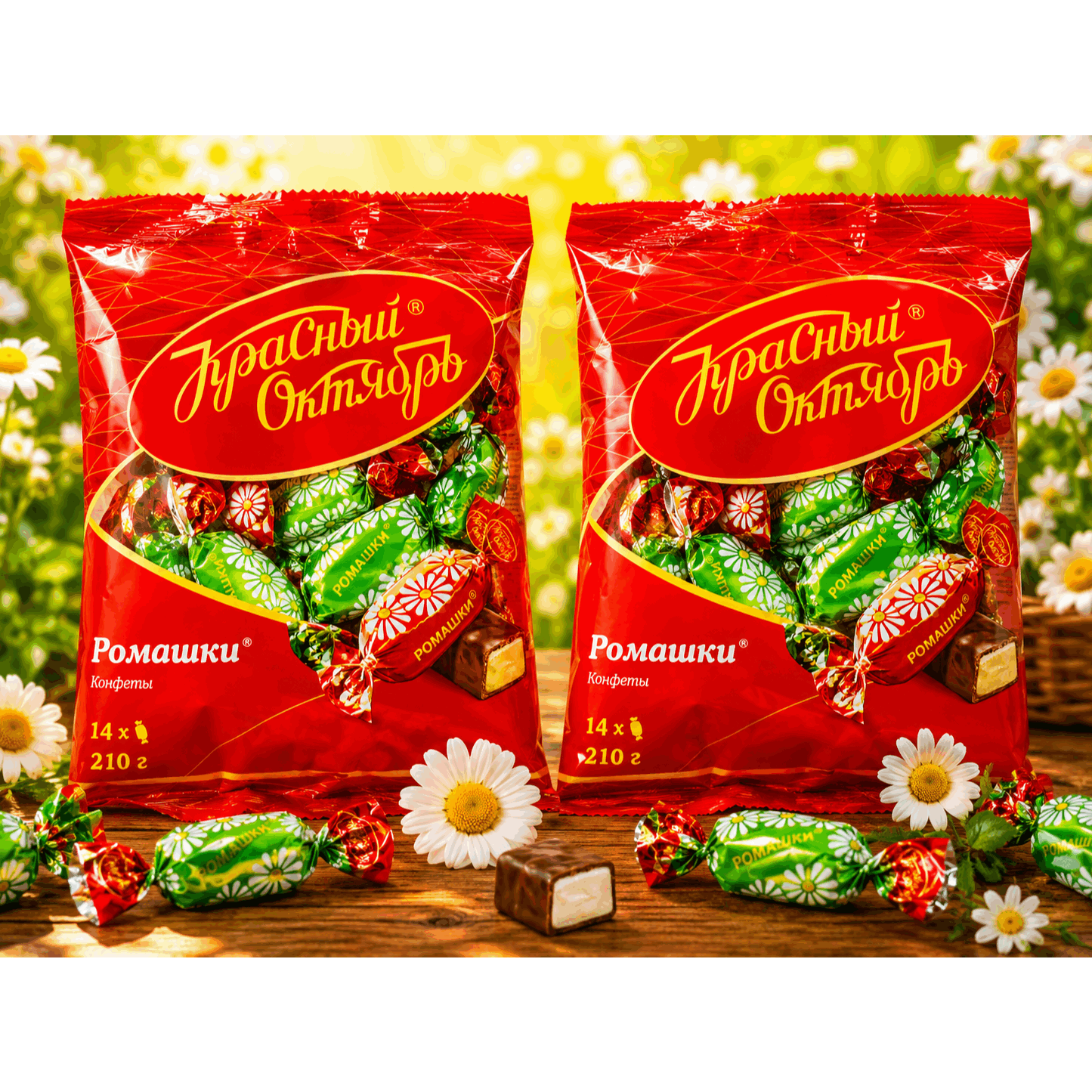 Image of Red October Chamomile Chocolate With Fondant Filling, 210 G
