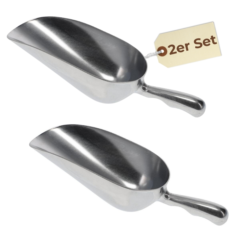 Image of 2-piece Set Aluminum Feed Scoop, 750 Ml