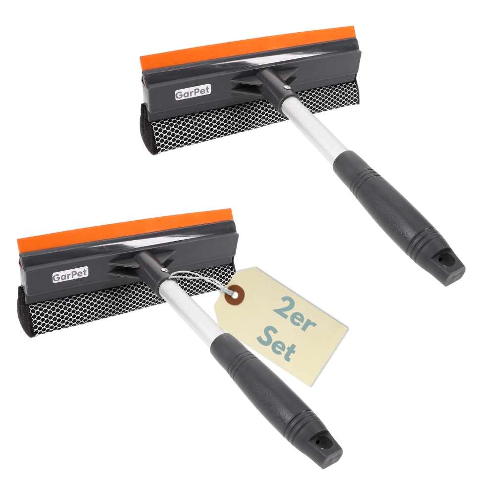 2-piece Set Glass Squeegee With Silicone Lip And Sponge Squeegee For Shower, Window Wiper, Glass Cleaner, Professional Window Squeegee