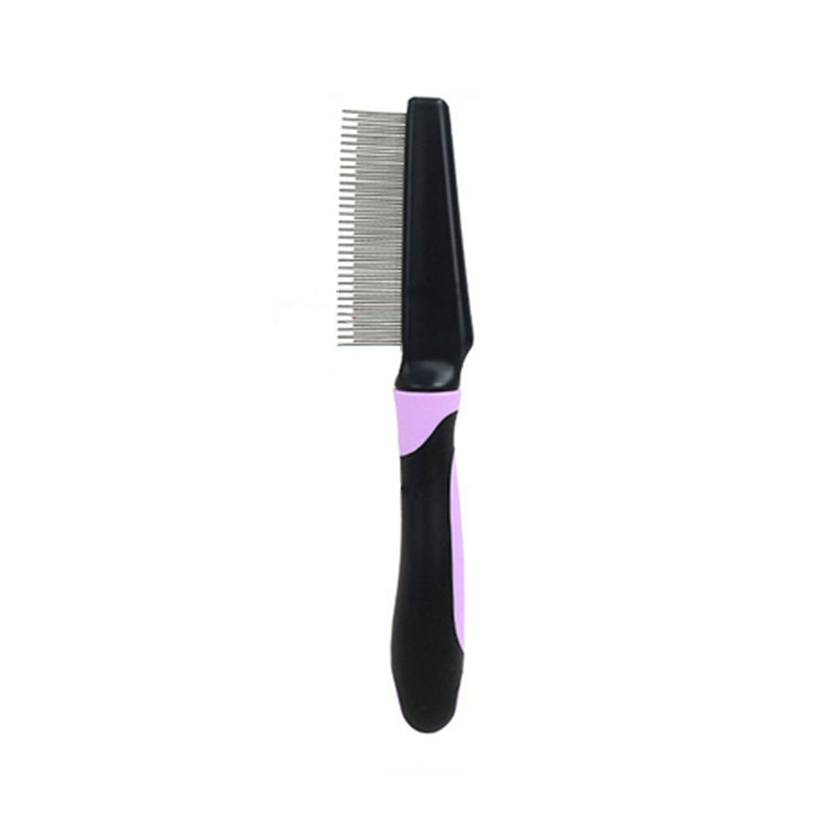 Image of ® Cat Comb Flea Comb For Cats, Comb Made Of Abs And Stainless Steel, Removes Fleas, , And Dirt, For All Pets, Stylish Purple Design