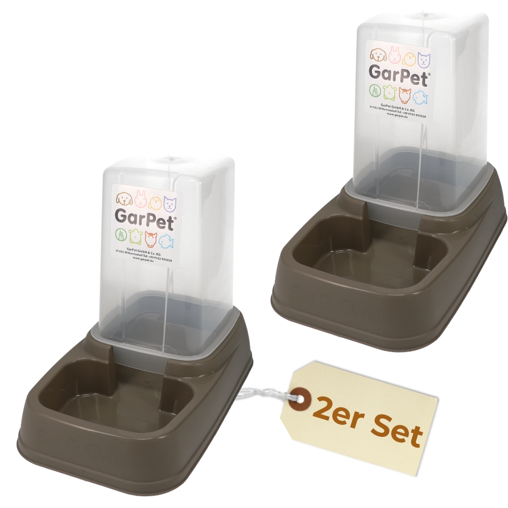 Image of Automatic Feeder Water Dispenser Food Automat Water Automat For Dogs Cats Water And Dry Food Automat Dispenser 3.7 L