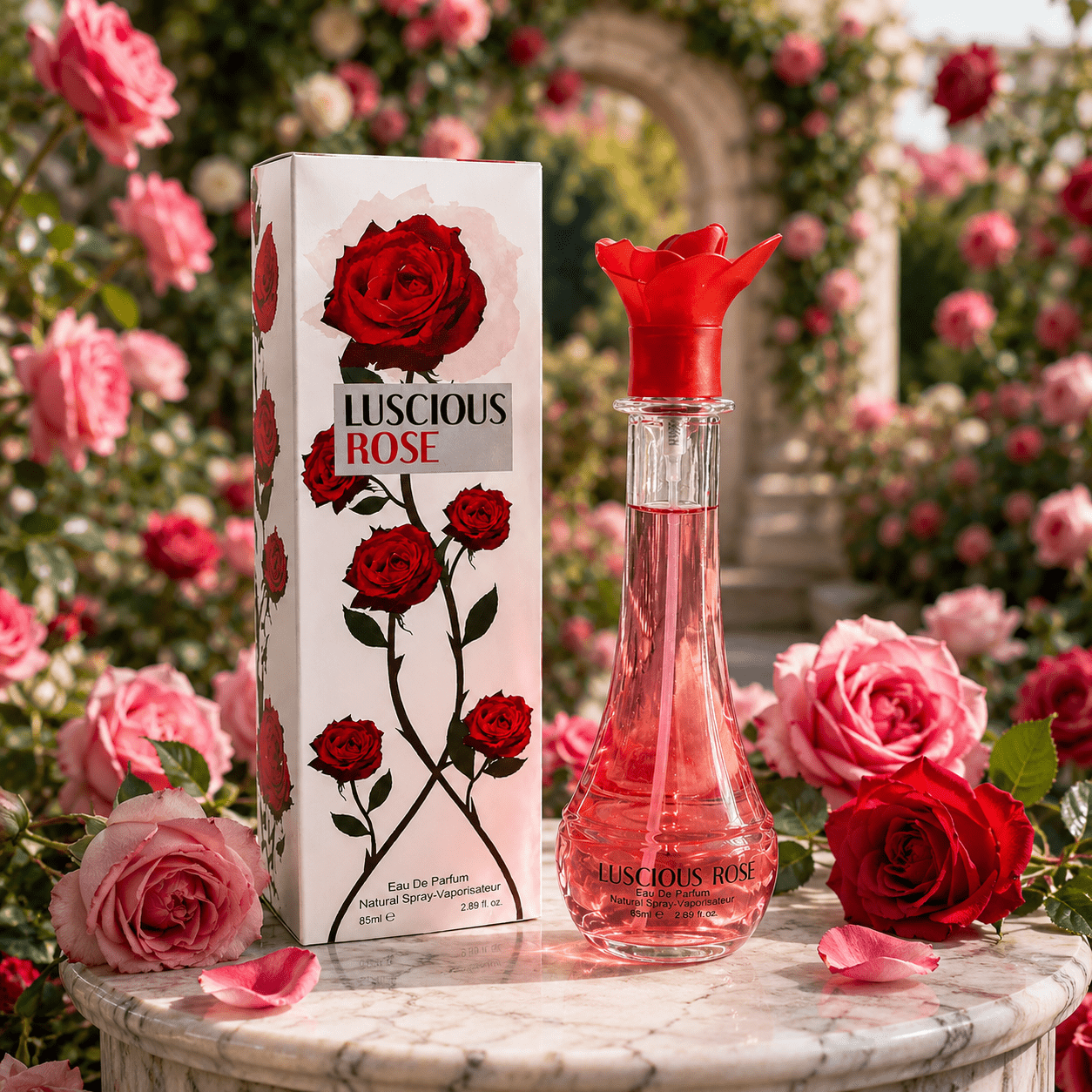 TEMU Perfume For Woman – Luscious Rose Pour Femme 85ml X 1 Eau De Parfum With Romantic Rose Bloom, Freshness And Feminine Sweet , Perfume For Woman