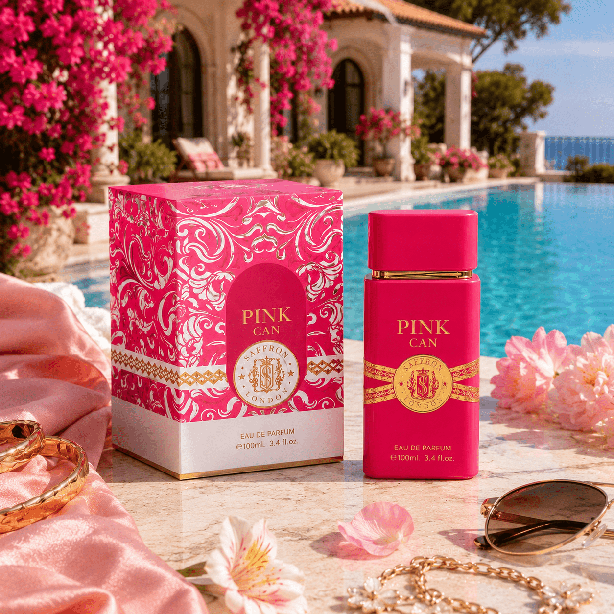 TEMU Perfume For Woman – Pink Can 100ml X 1 Edp By Saffron London, A Sweet Floral Amber Perfume For Women With Bright Fruity Charm, Soft Petal And