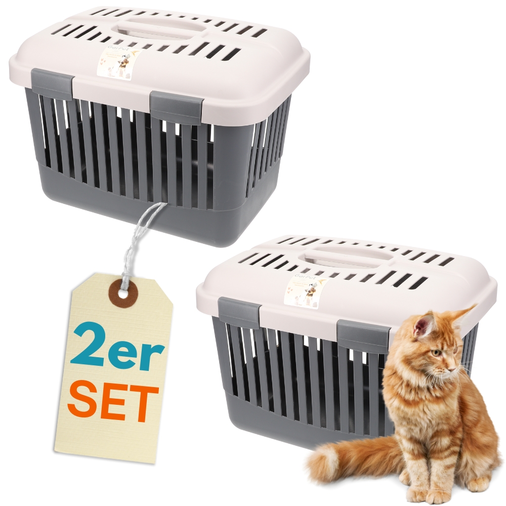 2- Top Cat Carrier, Roof Opening, For Small Animals