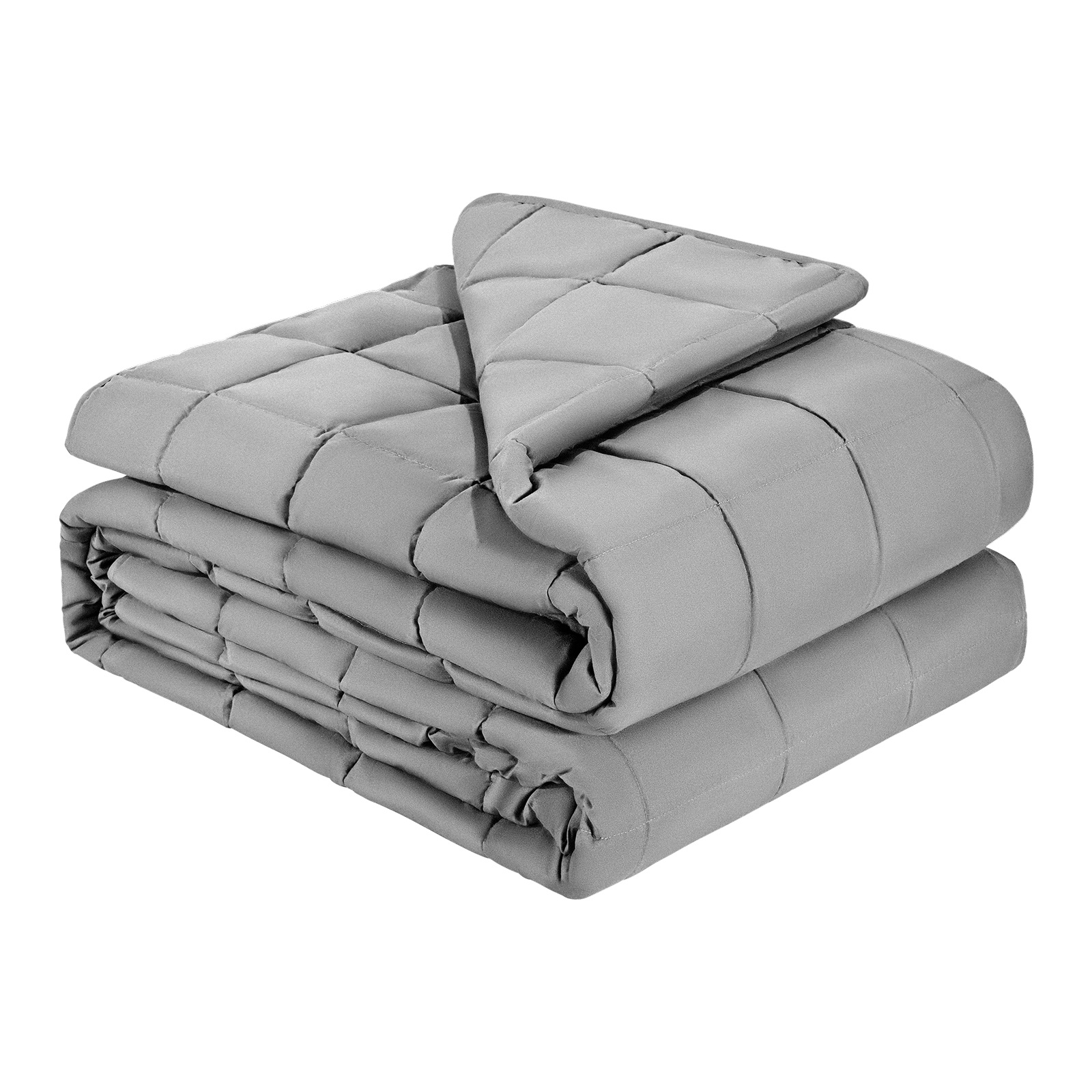 Image of Vevor Weighted Blanket, 25 Lbs, 60 X 80 In Queen Size, Cooling Breathable Heavy Blanket With Glass Beads, Use, Suitable For 250-310 Lbs Adults, Anxiety Stress Relief, Improve Sleep, Grey