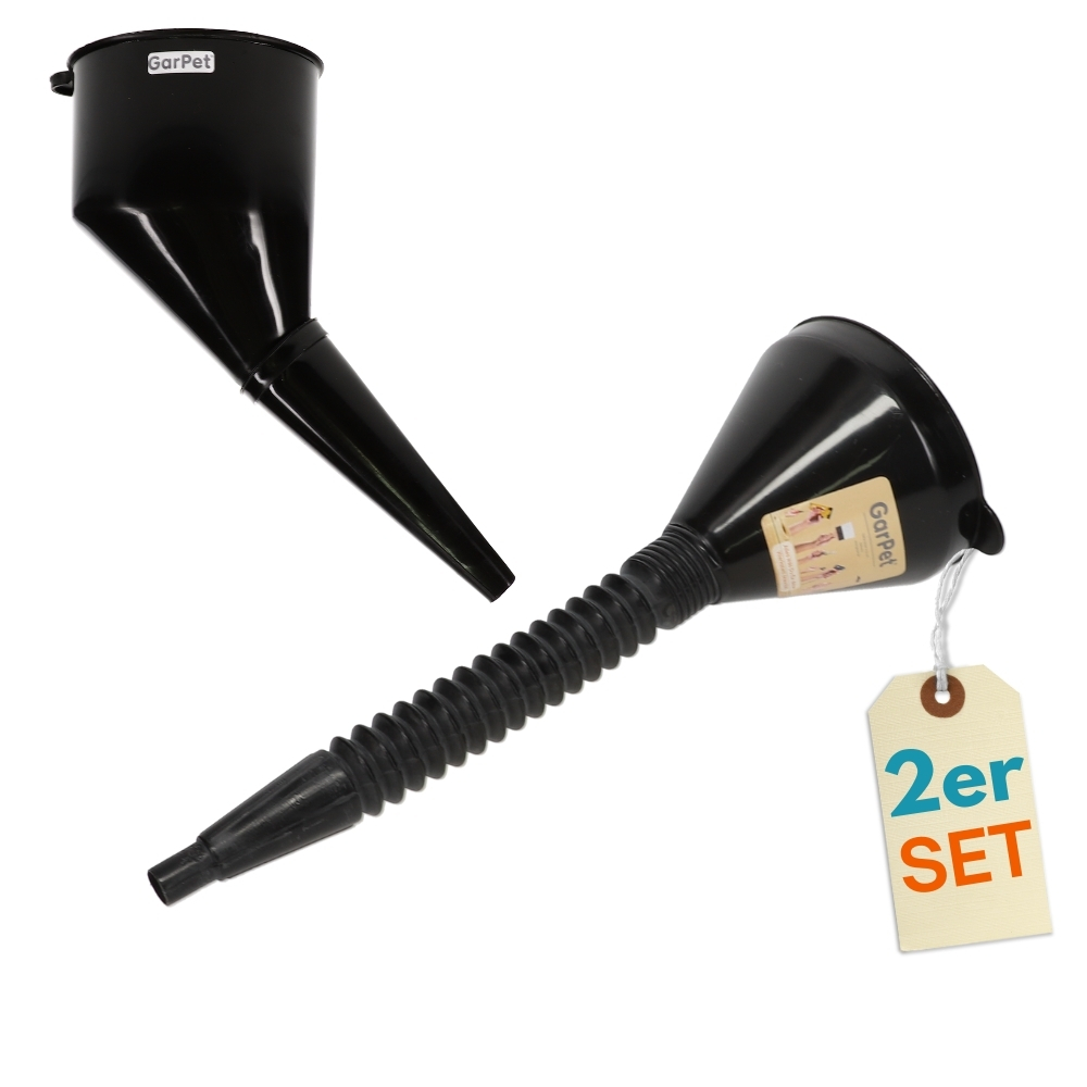 Image of Of Funnels With Hose And Angled Funnel, Filler Funnel With Sieve, Auto Adblue Plastic Oil Funnel, Oil, Petrol, Filling Aid, Oil Filling Funnel