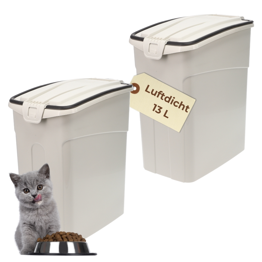 Image of 2-pack Airtight Food Storage Bin With Lid For Food, Dry Food Storage Container, 13l Dog Food Box