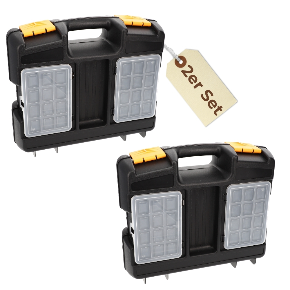 2-piece Set Empty Machine Tool Storage Case, Universal Toolbox For Power Tools With Foam Insert, Tool Equipment Case