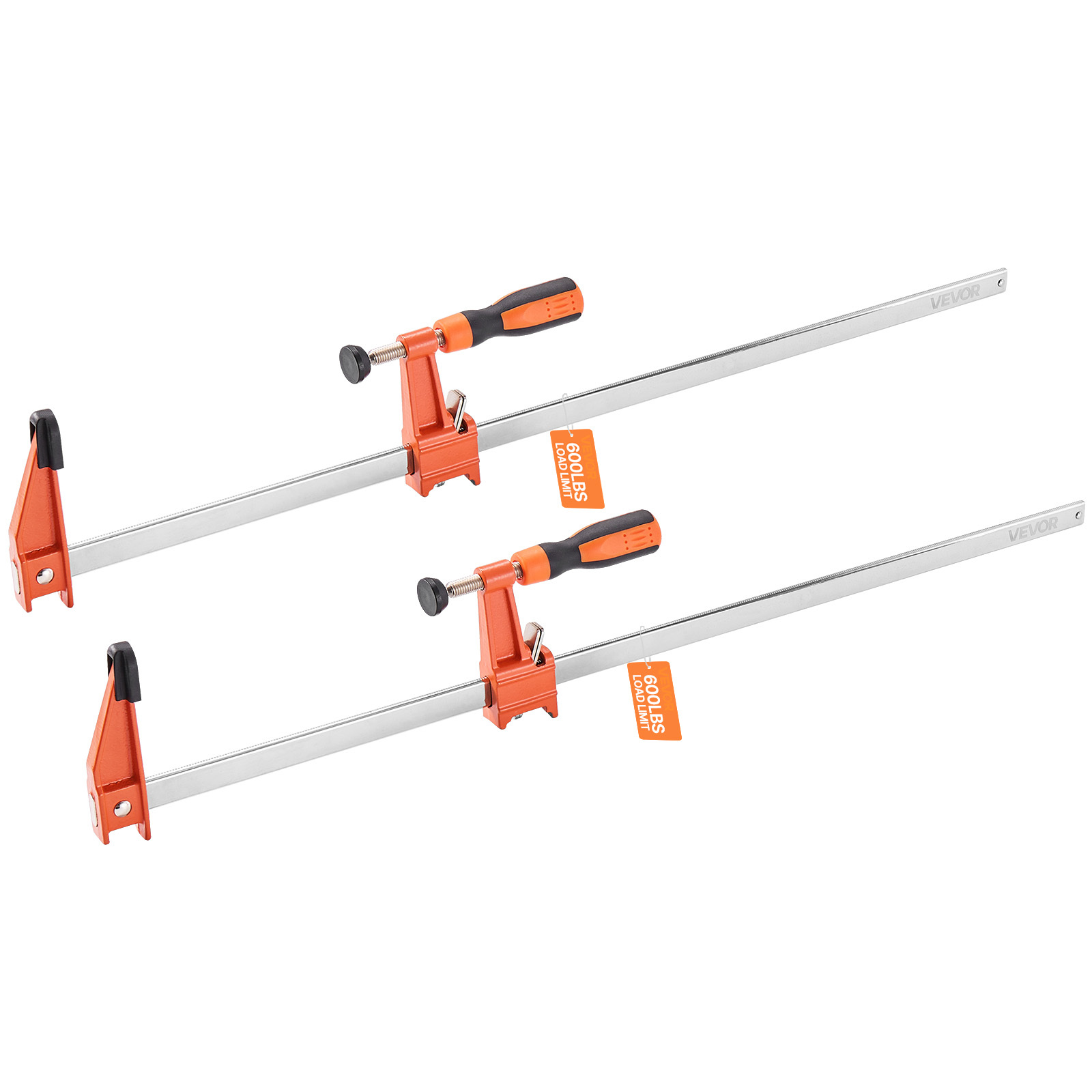 TEMU Vevor Bar Clamps For Woodworking, 2-pack 61 Cm Opening, Lockable F-clamp With 272 Kg Load Limit, 63.5 Mm Depth, Cast Iron And Carbon Steel, ,