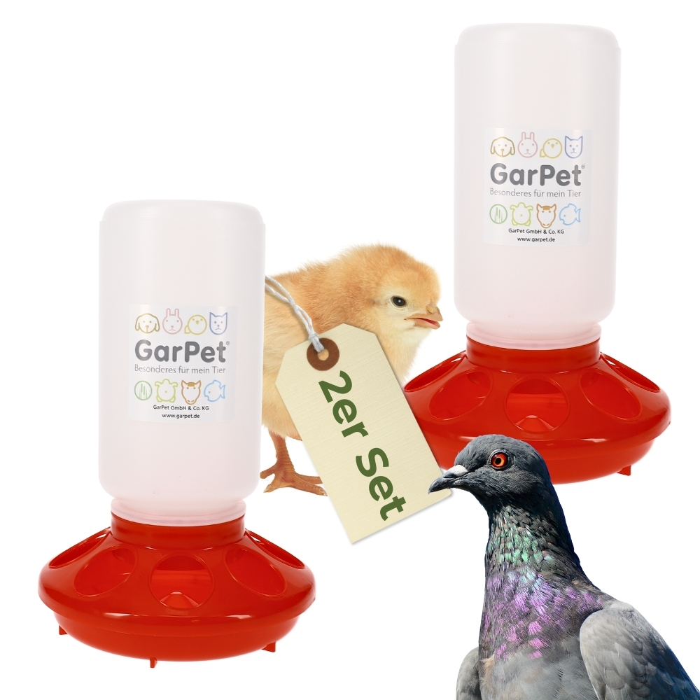 2-pack Automatic Feeder For Chickens, Chicks, Pigeons, Quails – 1 Kg Chicken Feed Dispenser, Feeding Trough, Chicken Feeder Bowl