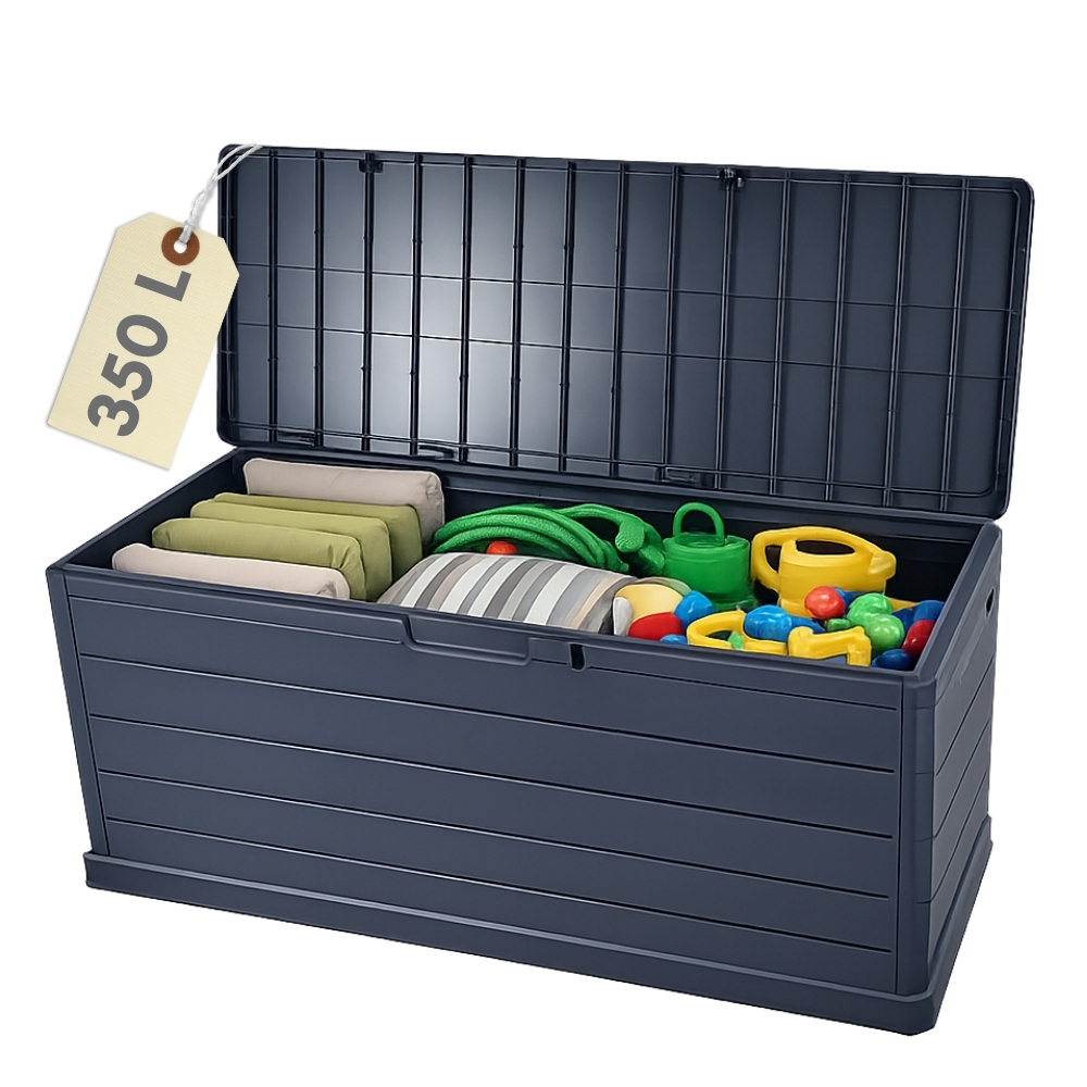 Image of Weatherproof Outdoor Furniture Box Garden Pads Garden Trunk Pads Box Waterproof Cushion Box Large Storage Box Garden Garden Box Terrace Cabinet 350 L