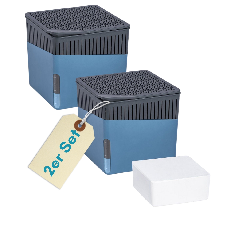 Room Dehumidifier Cube Blue 2x 500g Dehumidifier Without Power 1000g Bedroom Dehumidifier Small Room Dehumidifier Bathroom