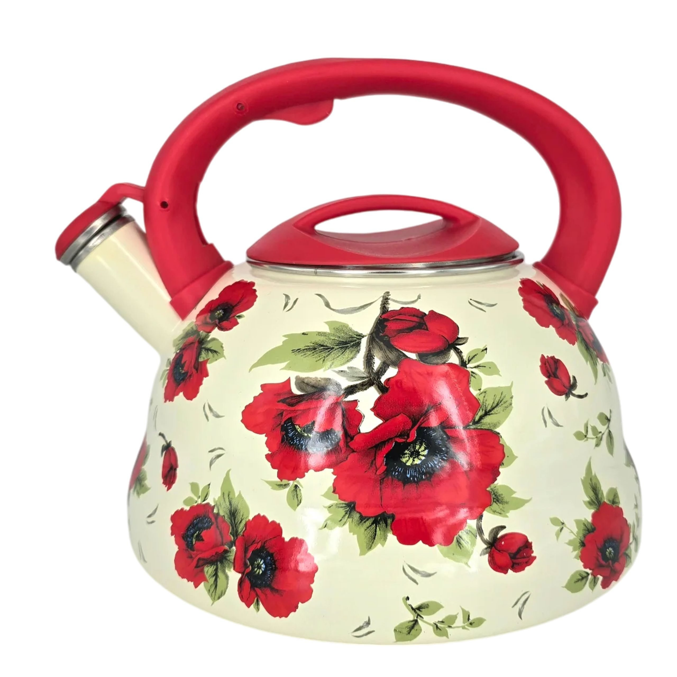 Traditional 3.3l Kettle With Whistle / Induction Kettle / Gas Stove Kettle / Enameled Kettle