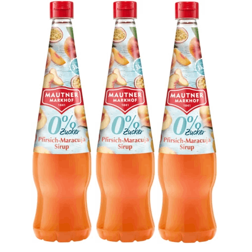 Mautner Markhof 0% Sugar Syrup Peach-passionfruit 3x 700ml