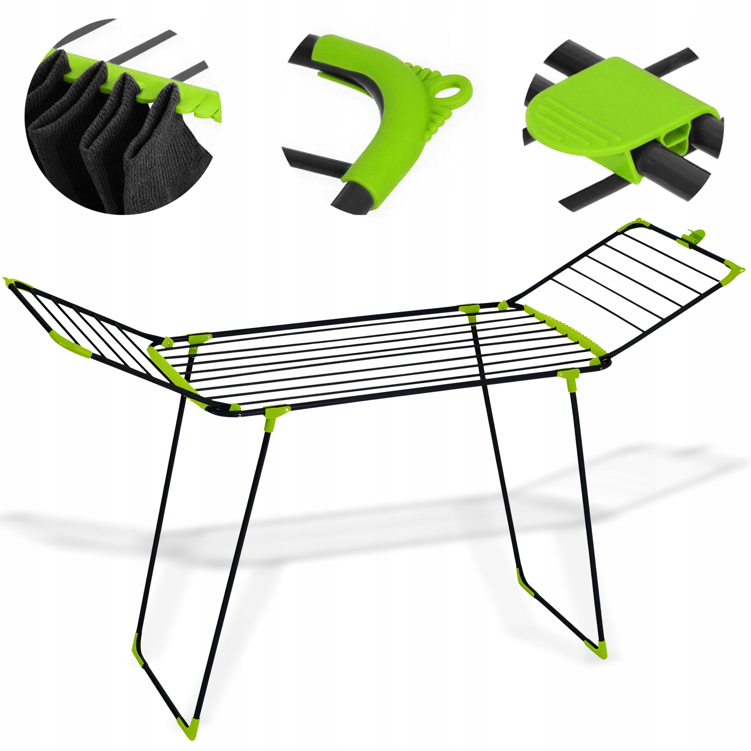 TEMU Large Freestanding Clothes Dryer 20m Steel Foldable Xxl Laundry Clips. Freestanding Horizontal Clothes Dryer Made Of Reinforced Steel And Pp
