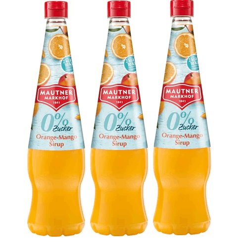 Mautner Markhof 0% Sugar Syrup Orange-mango 3x 700ml