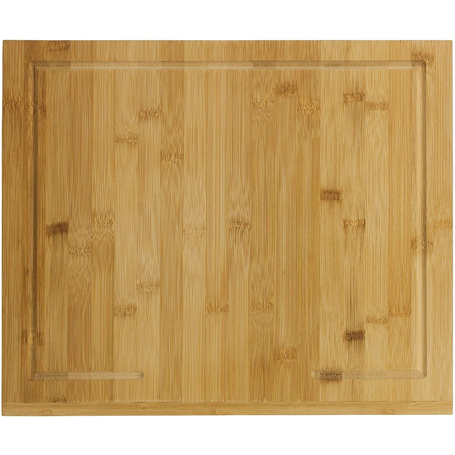 Homiu Counter Edge Natural Bamboo Chopping Board, Thick Multipurpose Cutting Board for Meat, Fruits, Fish, Cheese, Vegetables, Large Durable Kitchen Tabletop Saver with Lip, Rustic Kitchenware Ideal for Meal prep,