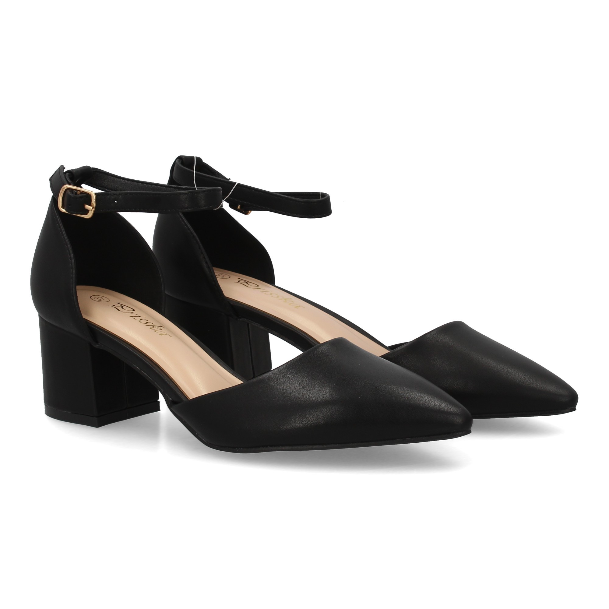 Image of Mid-heel Shoe For Women With Elegant Design And Fine Point, Closure. Wide And Comfortable Heel, Ideal For Daily Wear Or Special Occasions. Closed Heel.