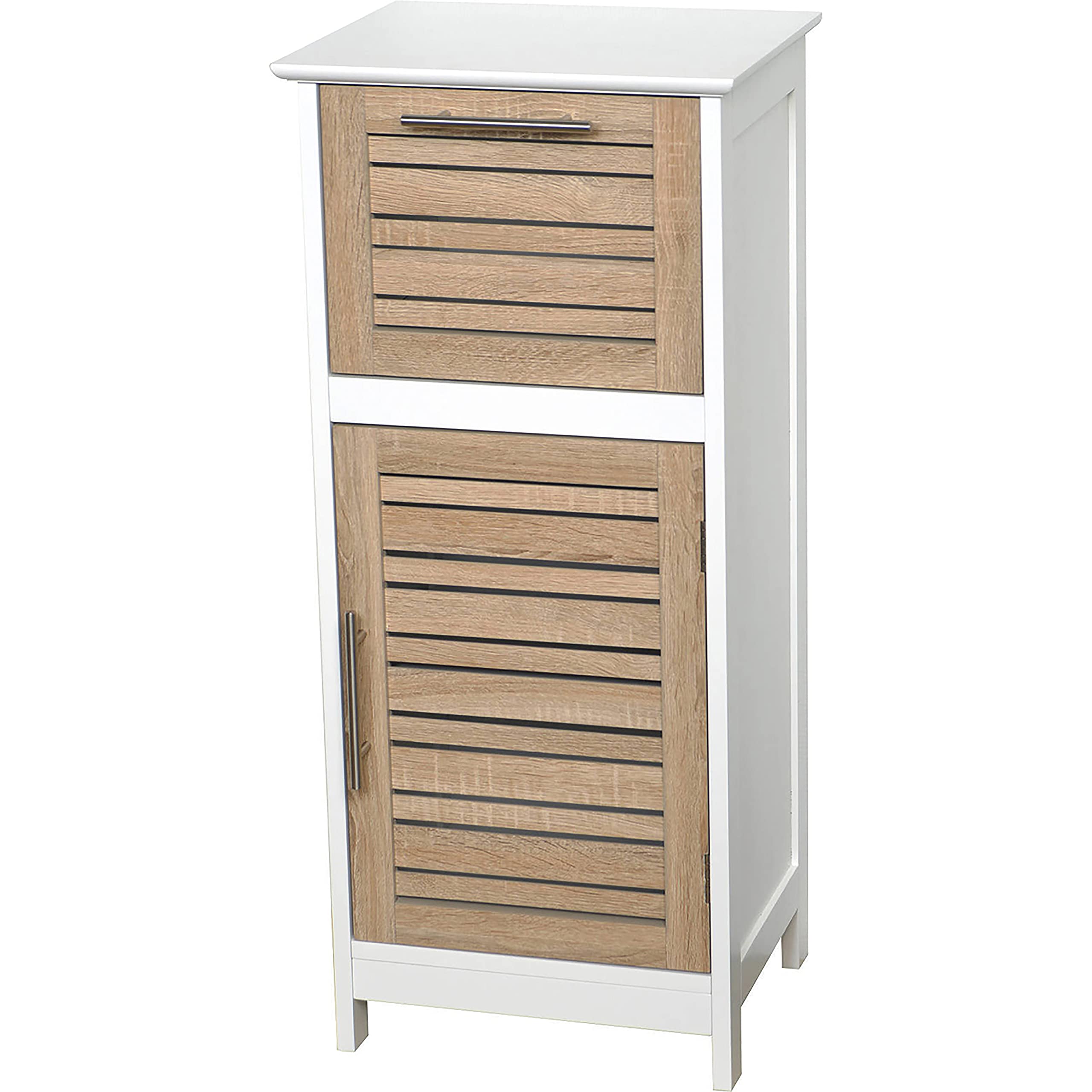 Bathroom Base Cabinet - 1 Door And 1 Drawer - Aged Oak Finish