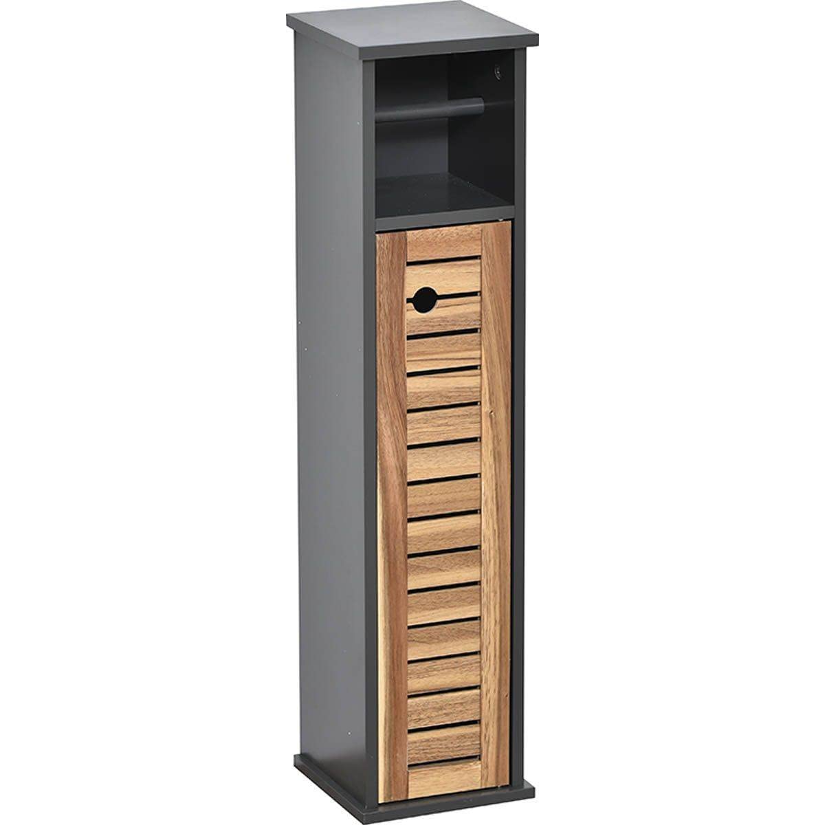 Acacia And Mdf Toilet Paper Holder And Dispenser Cabinet - Element