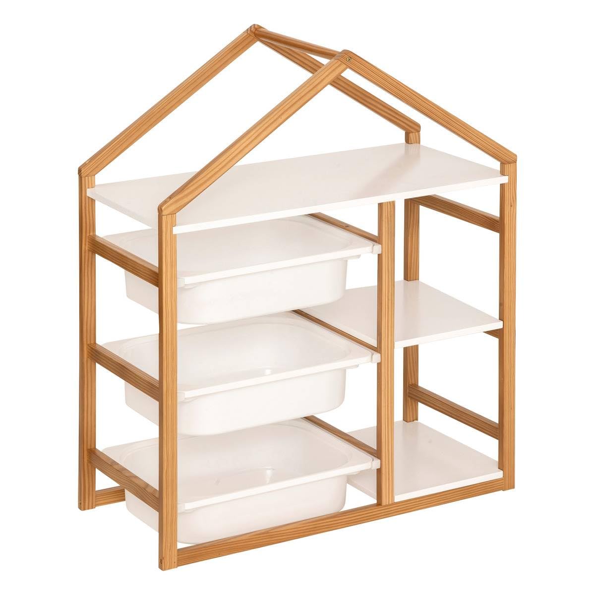 White 3-shelf Children's Bookcase, 68x82cm
