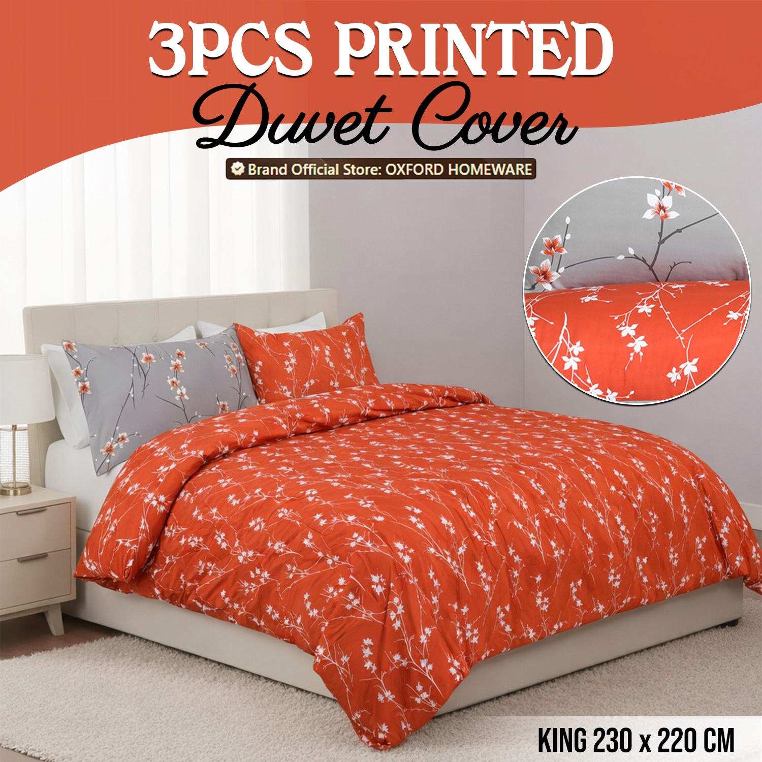 TEMU 3pcs Luxury Printed Duvet Cover Set – Reversible Quilt Cover With Pillowcases, Ultra Soft & Breathable Microfiber Bedding, Machine Washable,