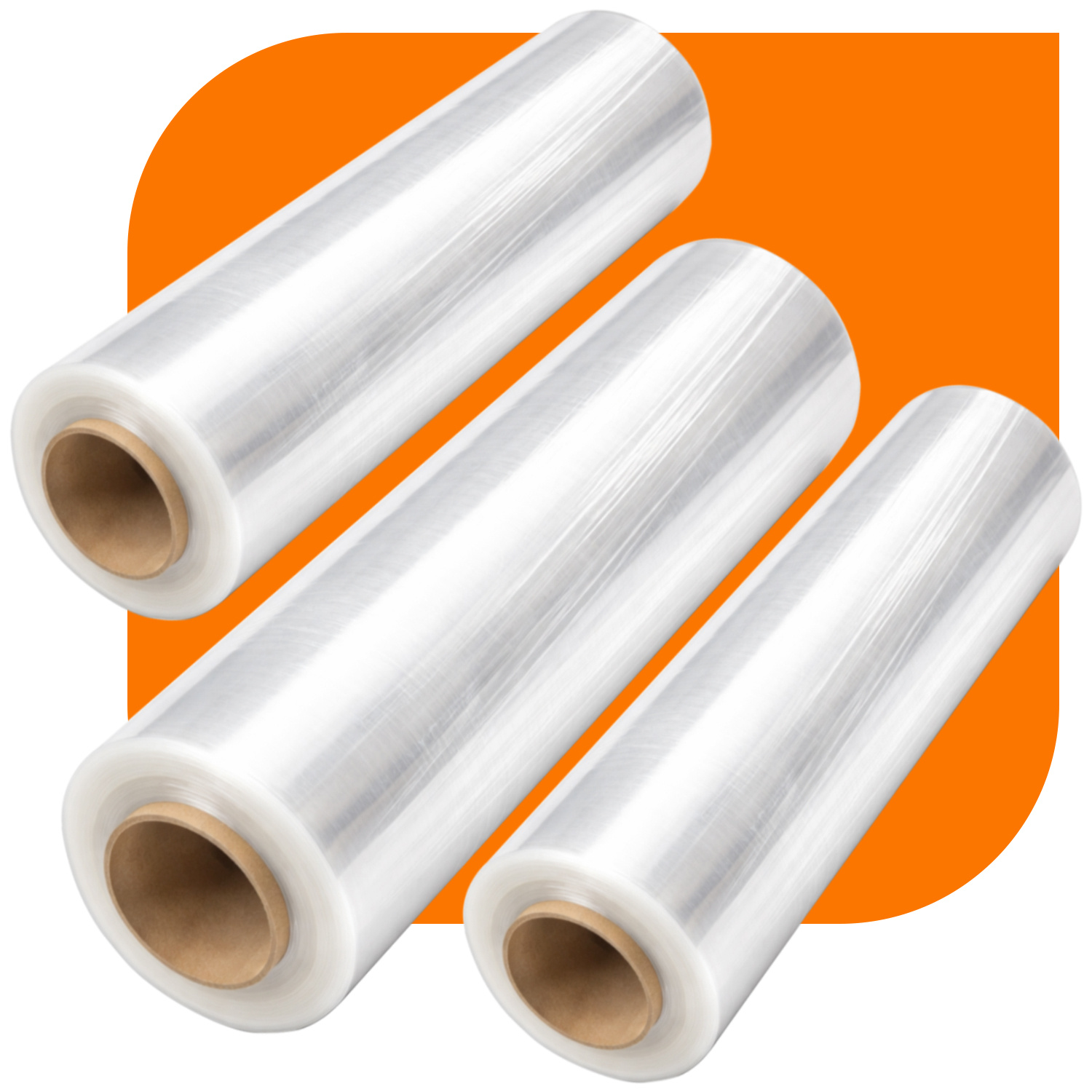 TEMU 3 Roll Heavy Duty Strong Clear Pallet Stretch Shrink Wrap Roll 17 Micron 400mm X 122m, Tear Resistant Packaging Wrap Film For Packaging & Moving