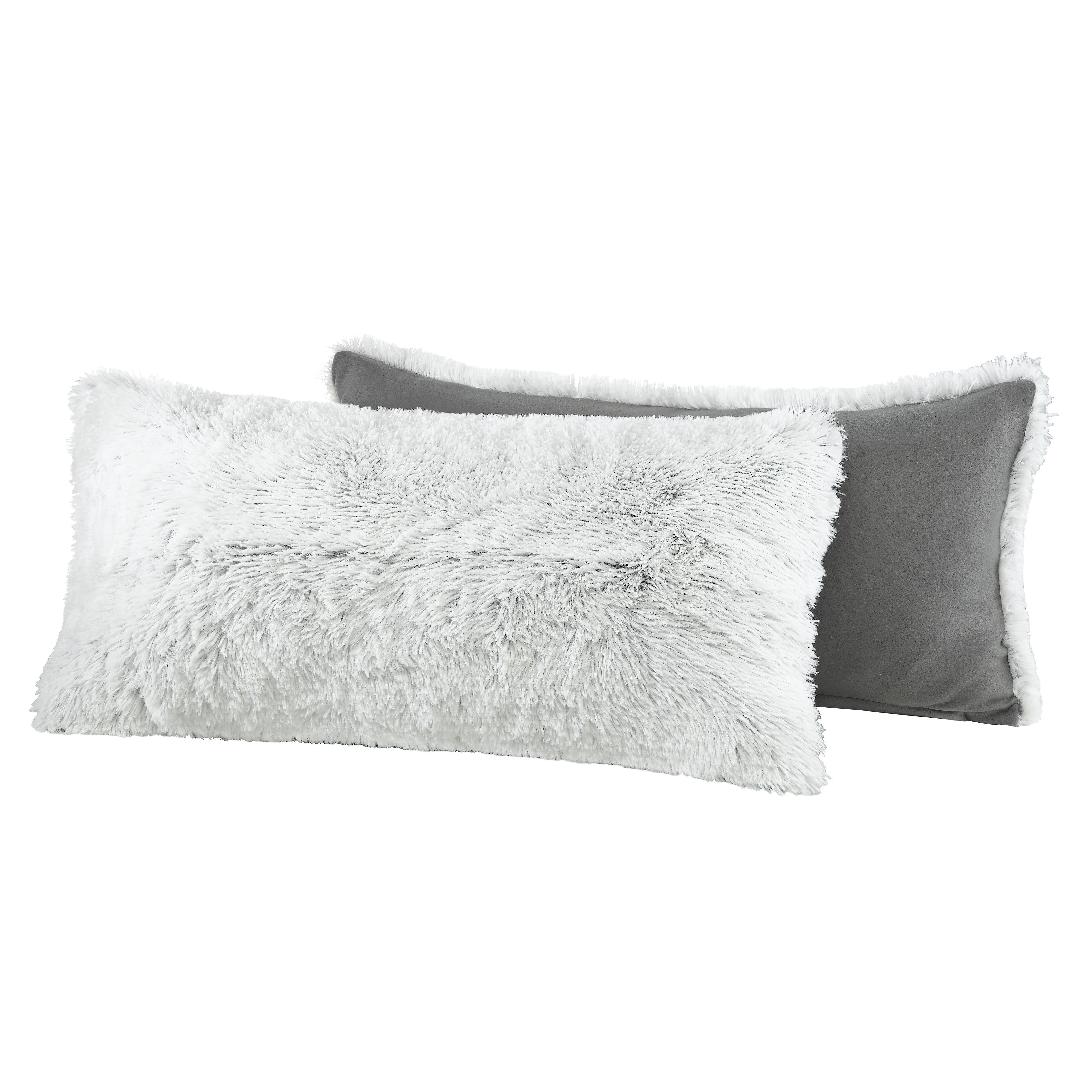 TEMU 2-pack Fluffy Covers - Faux Fur Design - Long Hair Decorative For Decorating - Suitable For Pillows On Beds, Sofas, Armchairs, And Chairs - With