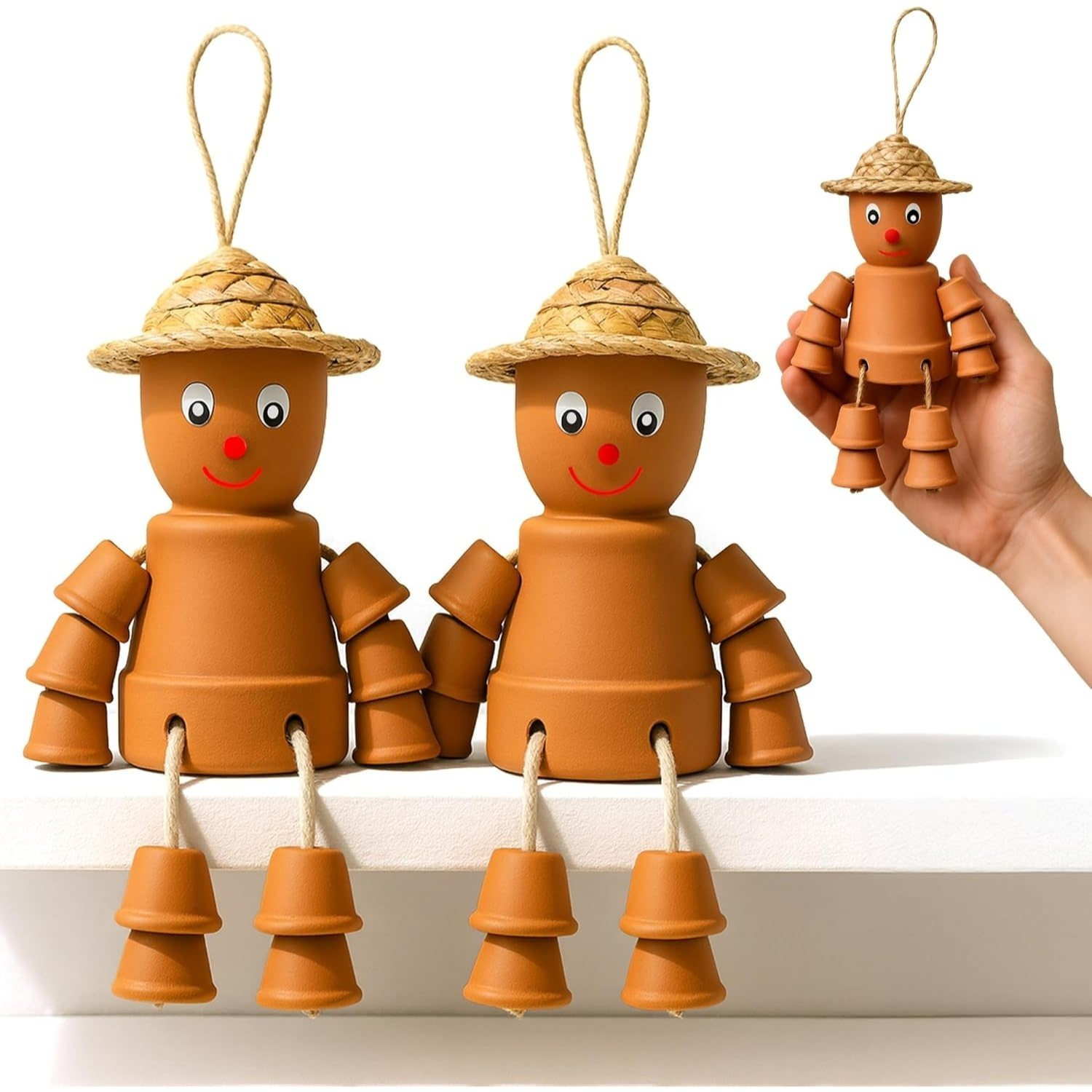 TEMU Terracotta Plant Pot Man - Garden Gifts For Men, Happy Retirement Gifts, Gardening Gifts For Fathers, Mothers, Birthday, Christmas