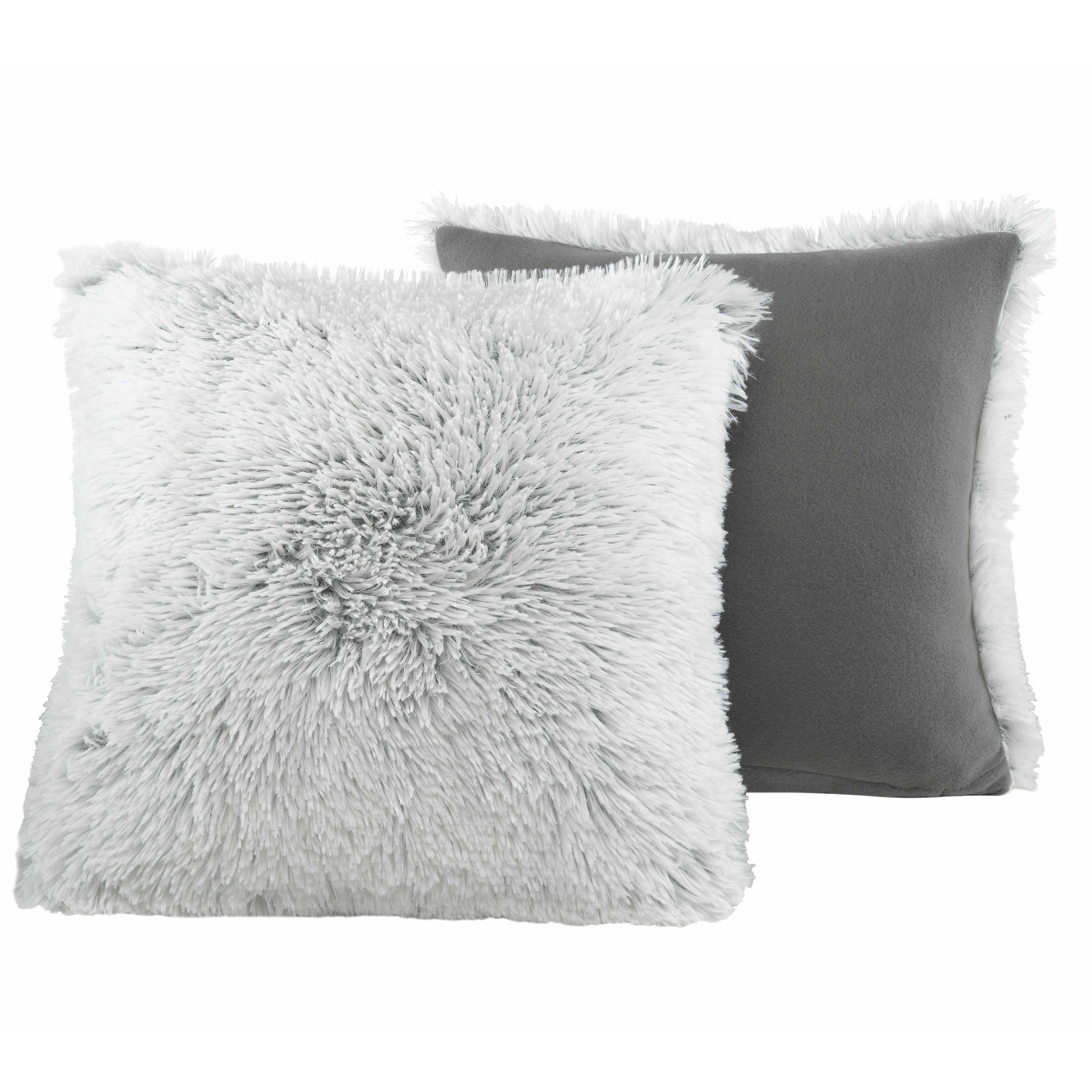 Image of 2-pack Fluffy Covers - Faux Fur Design - Long Hair Decorative For Decorating - Suitable For Pillows On Beds, Sofas, Armchairs, And Chairs - With Zipper