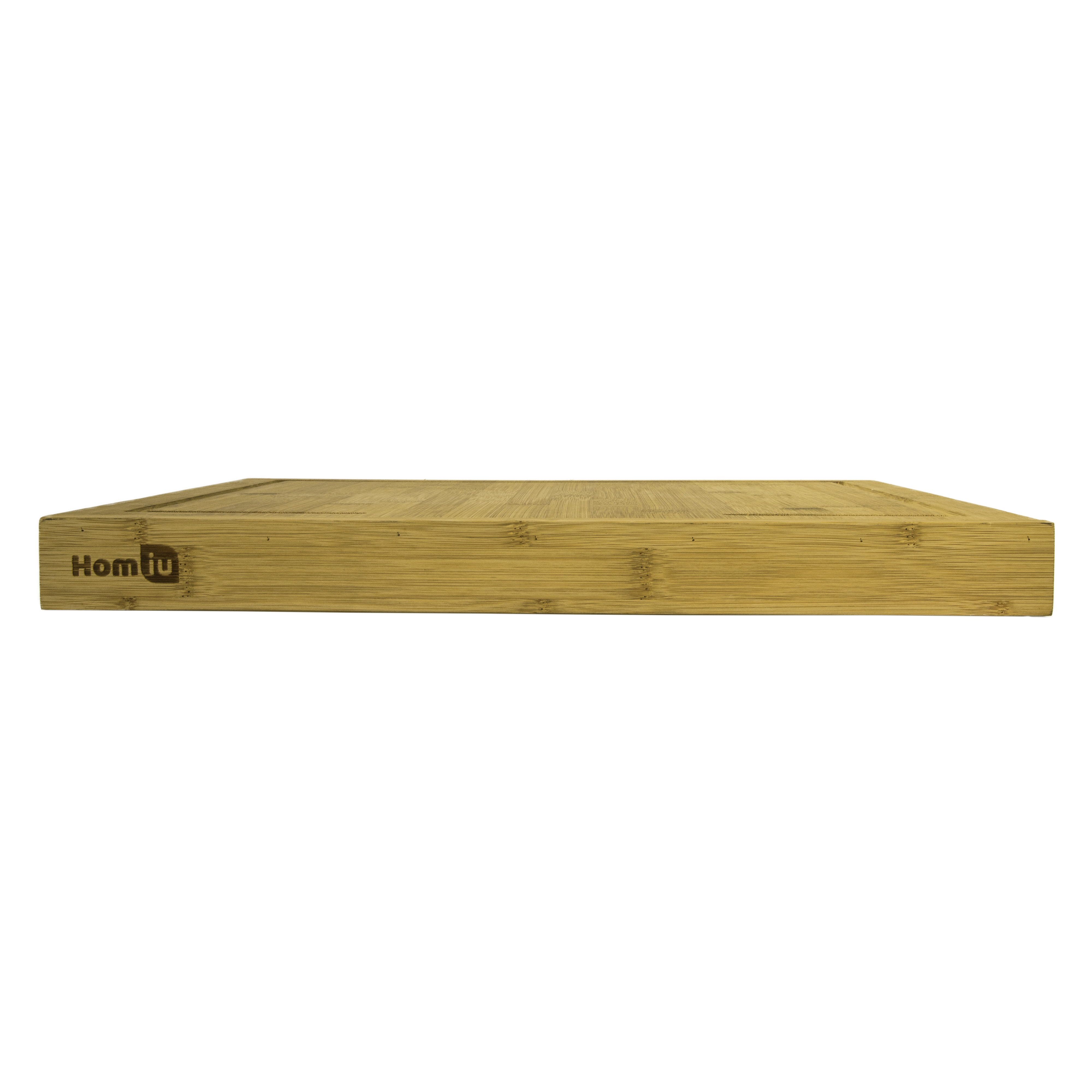 Homiu Counter Edge Natural Bamboo Chopping Board, Thick Multipurpose Cutting Board for Meat, Fruits, Fish, Cheese, Vegetables, Large Durable Kitchen Tabletop Saver with Lip, Rustic Kitchenware Ideal for Meal prep,