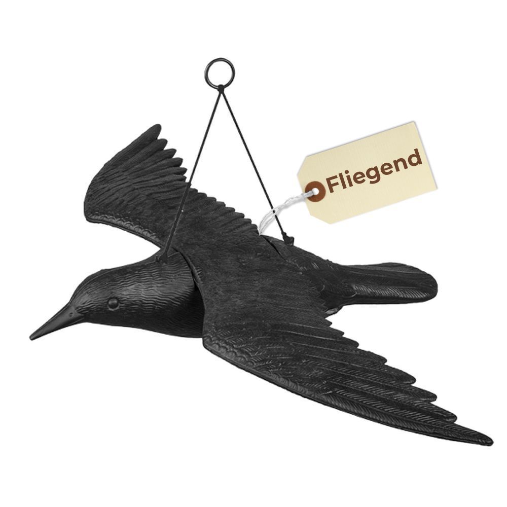 Image of Black Flying Pigeon Deterrent, Balcony Bird , Plastic Crow Decoy, Bird Repellent Scare Device