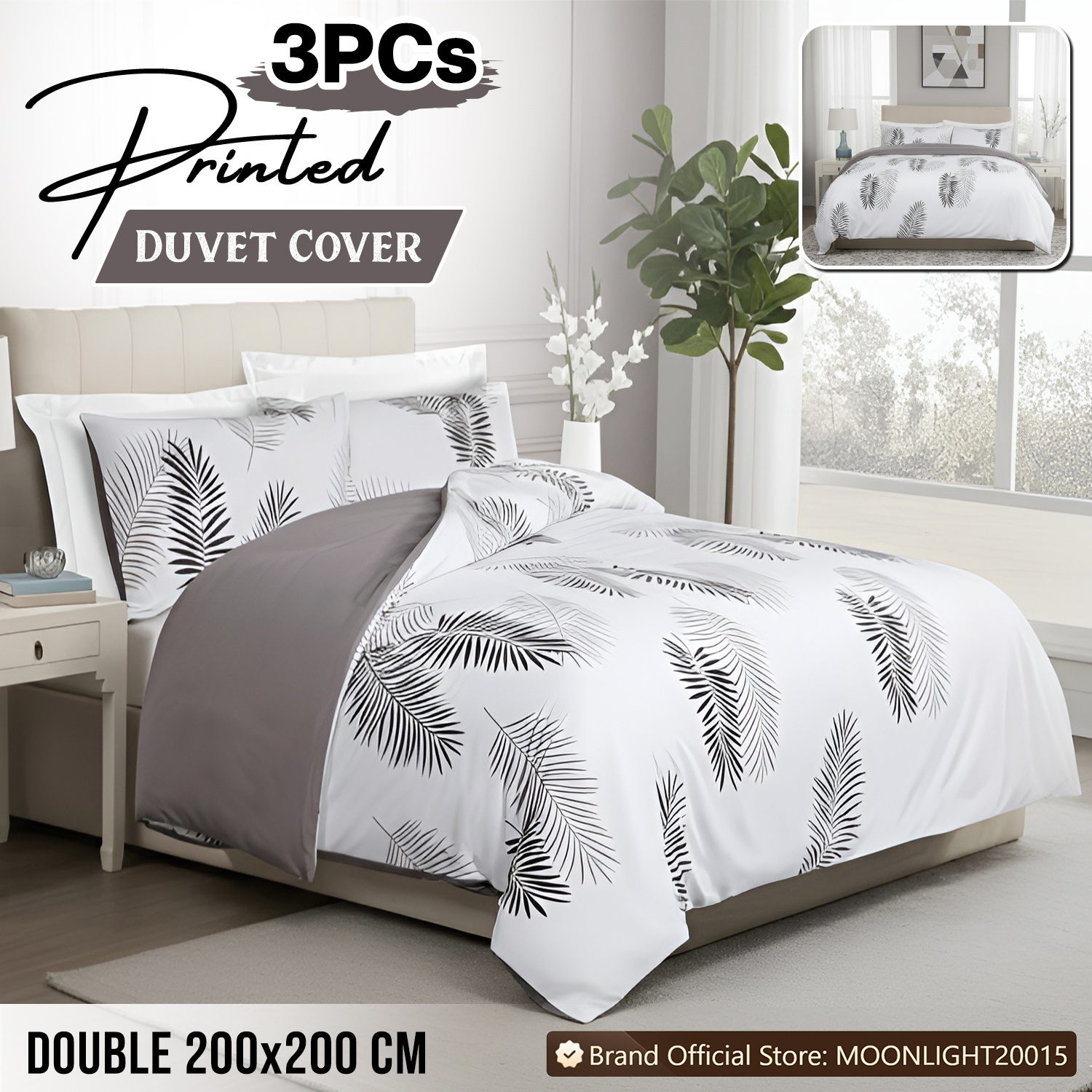 TEMU 3pcs Reversible Floral Duvet Cover Set – Soft Comfortable Breathable Microfiber Bedding With Pillowcases, Summer Lightweight Quilt Cover,