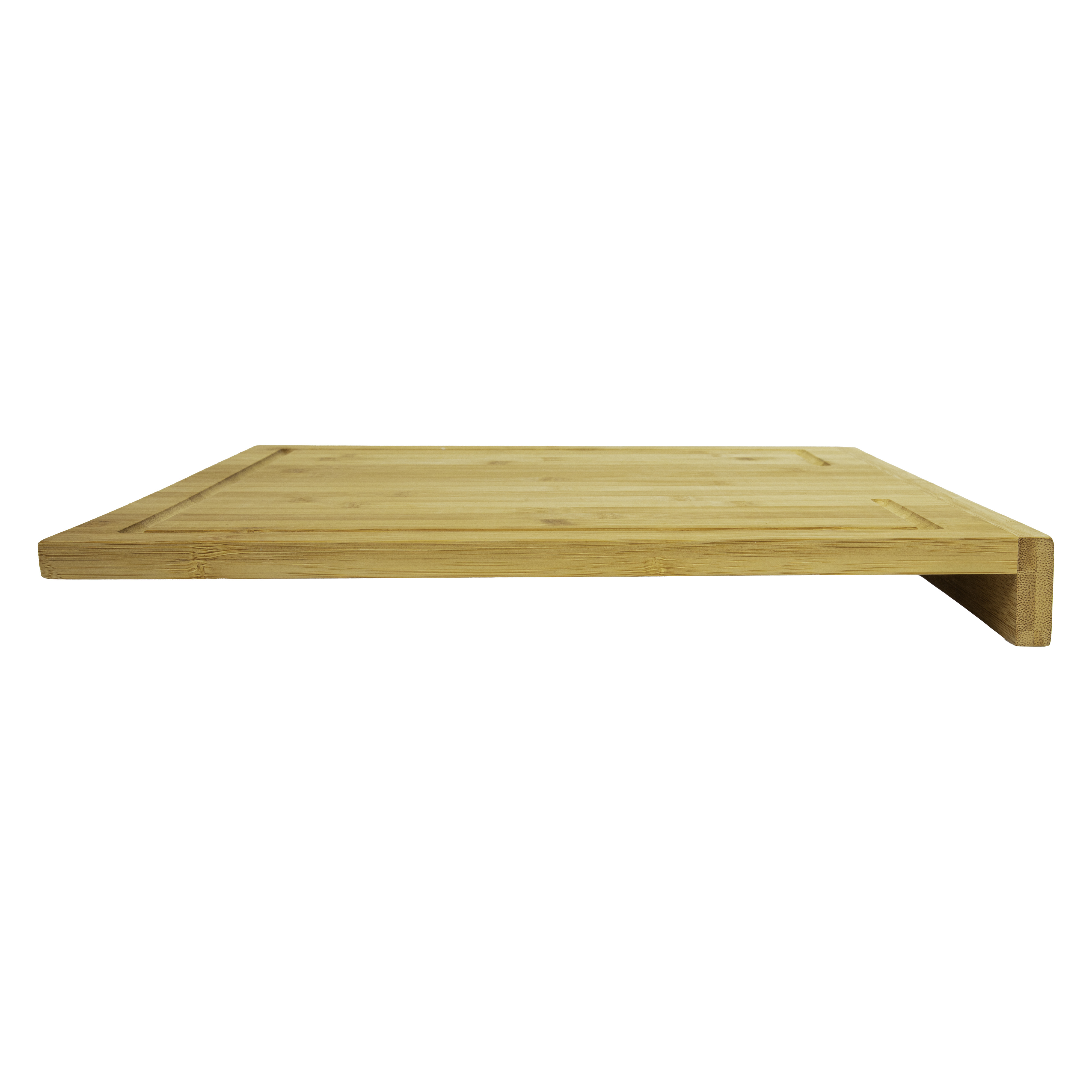 Homiu Counter Edge Natural Bamboo Chopping Board, Thick Multipurpose Cutting Board for Meat, Fruits, Fish, Cheese, Vegetables, Large Durable Kitchen Tabletop Saver with Lip, Rustic Kitchenware Ideal for Meal prep,
