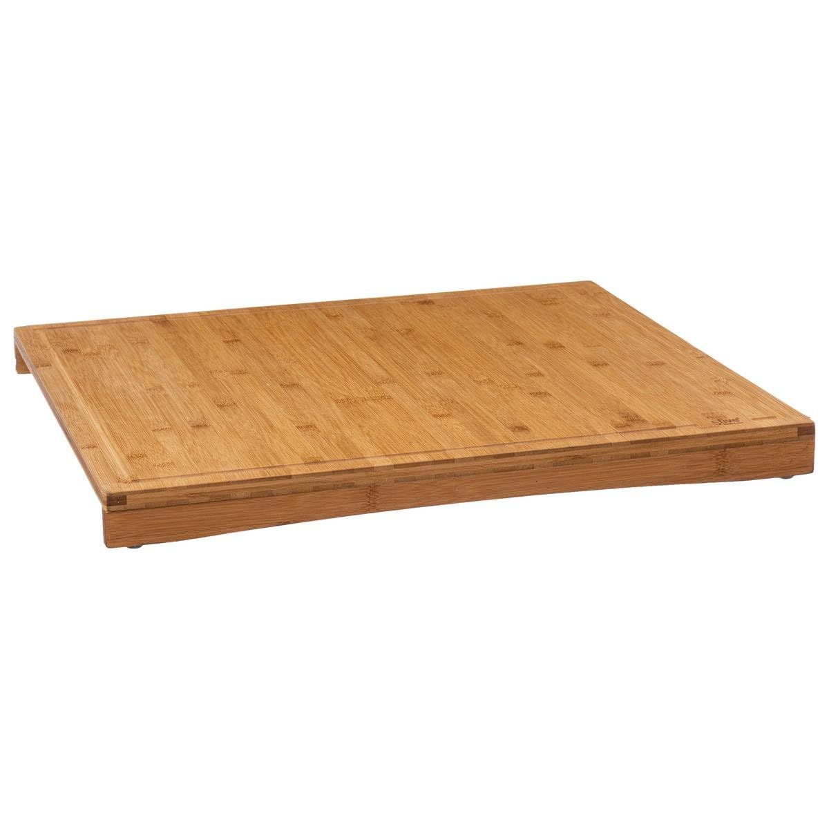 52x58cm Bamboo 3-in-1 Cutting Board. Wooden Chopping Board - Protects Countertops And Plates - Compatible With Induction, Gas, And Ceramic Stovetops