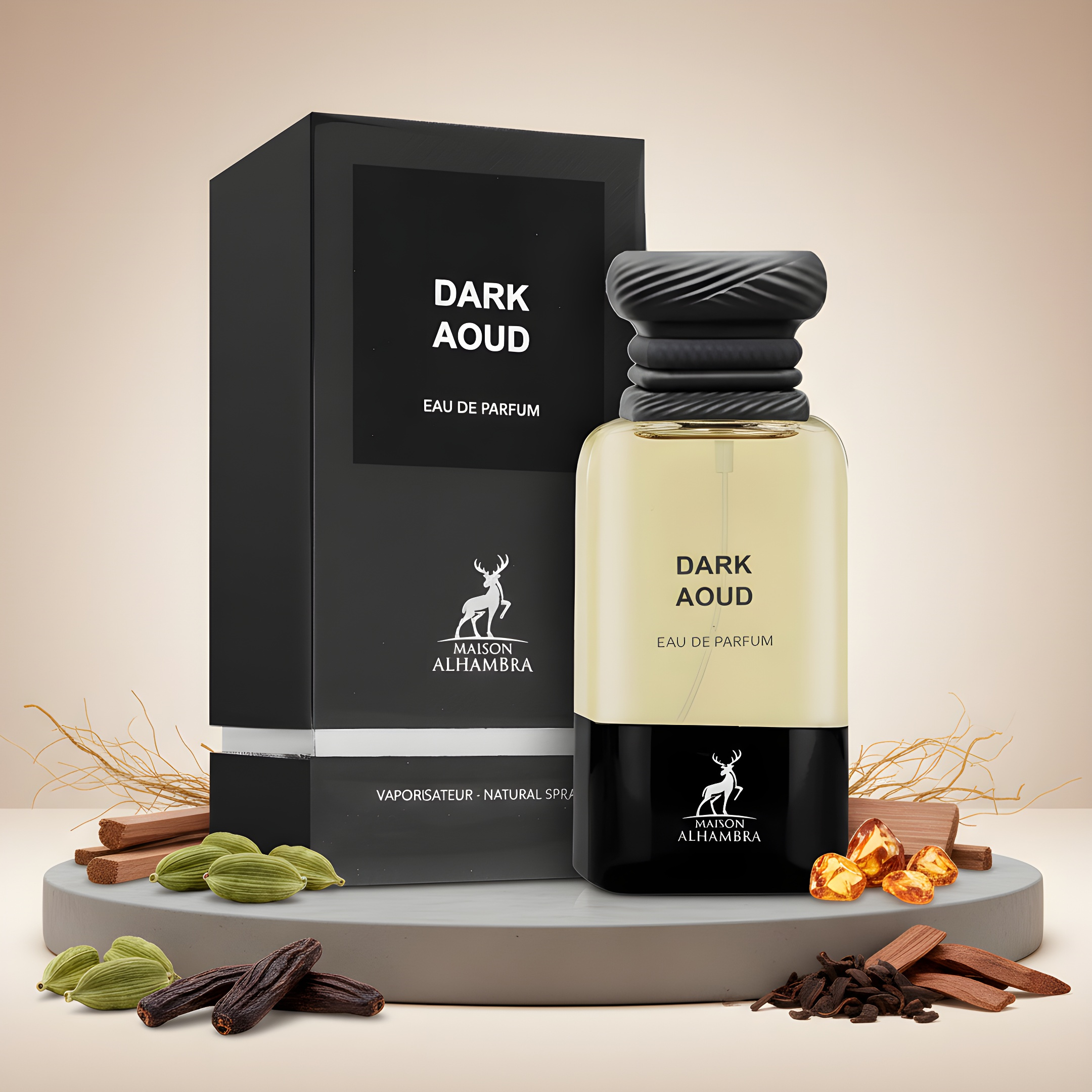 Maison Alhambra Dark Aoud 80ml Eau De Parfum Unisex Fragrance Twin Dupe