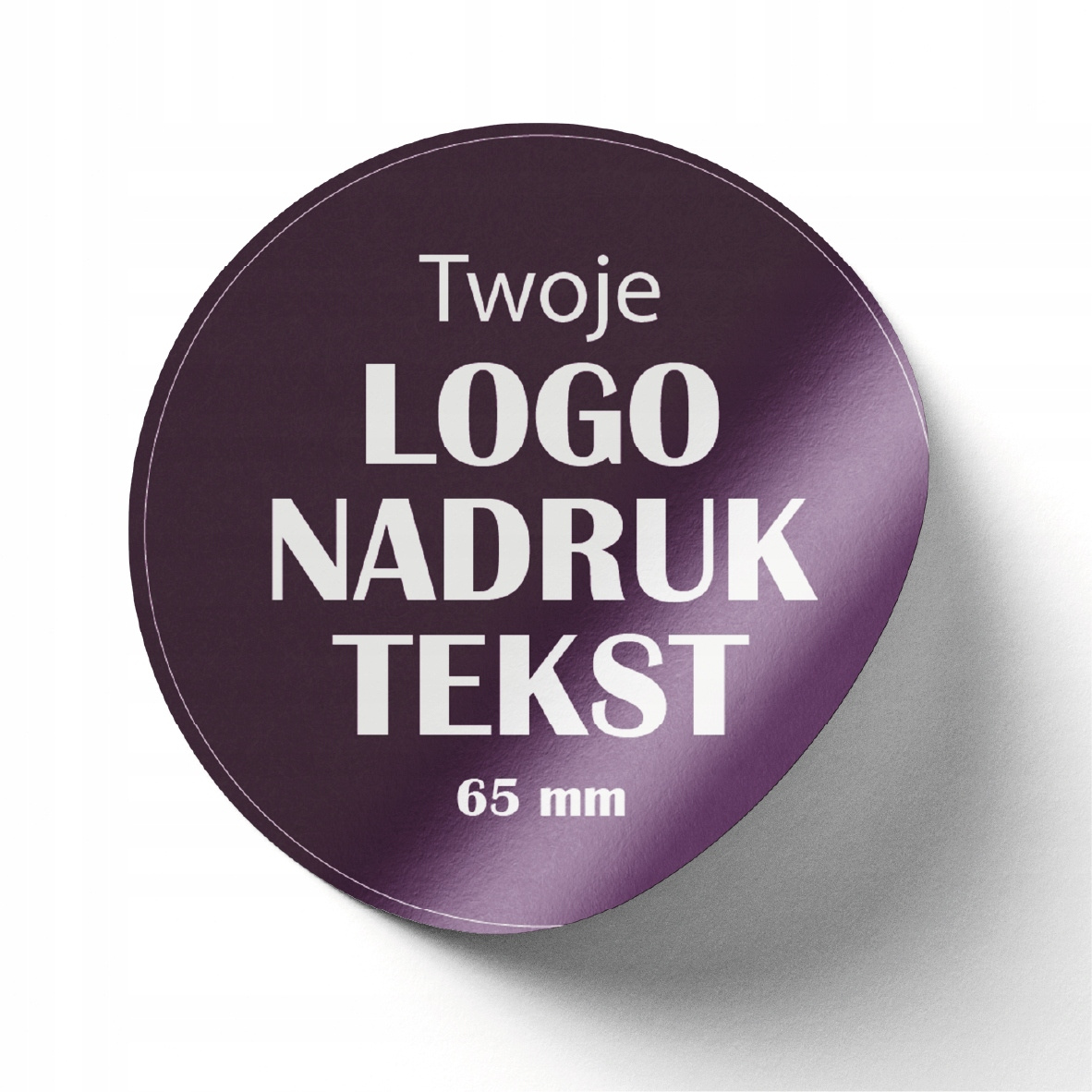 Custom Stickers With Your Own Logo, Advertising Labels 65 Mm 50pcs: retailer-supplied image