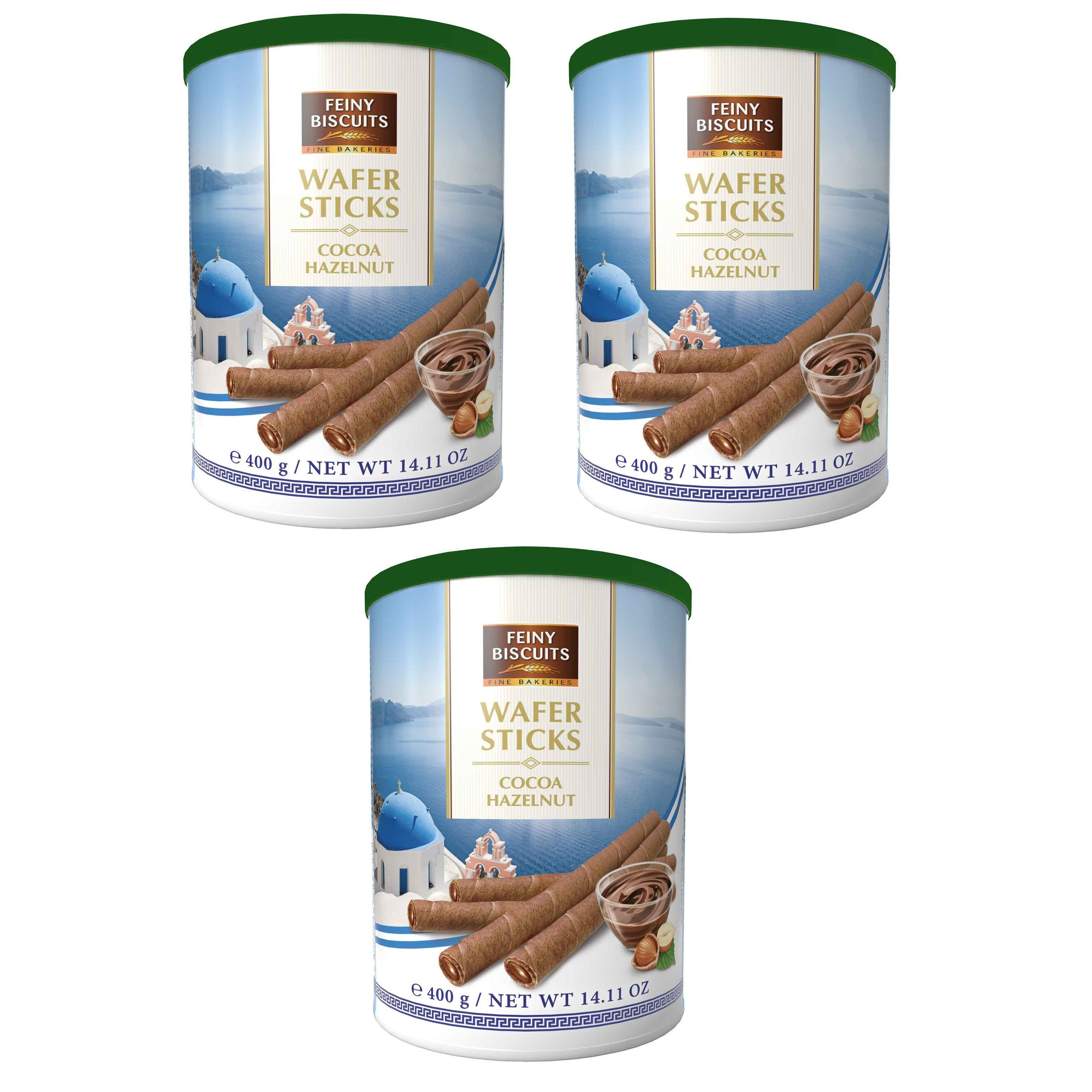Feiny Biscuits Wafer Sticks Cocoa Hazelnut 3 X 400g